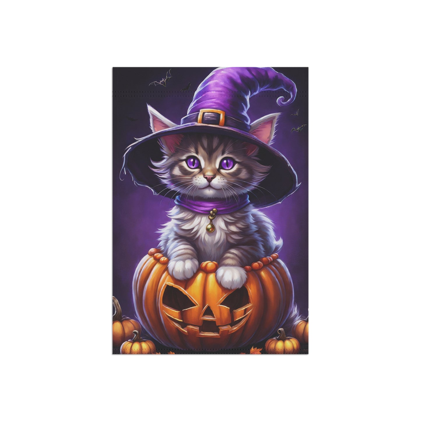 Sweet Kitten Halloween Garden Flag/ House Banner