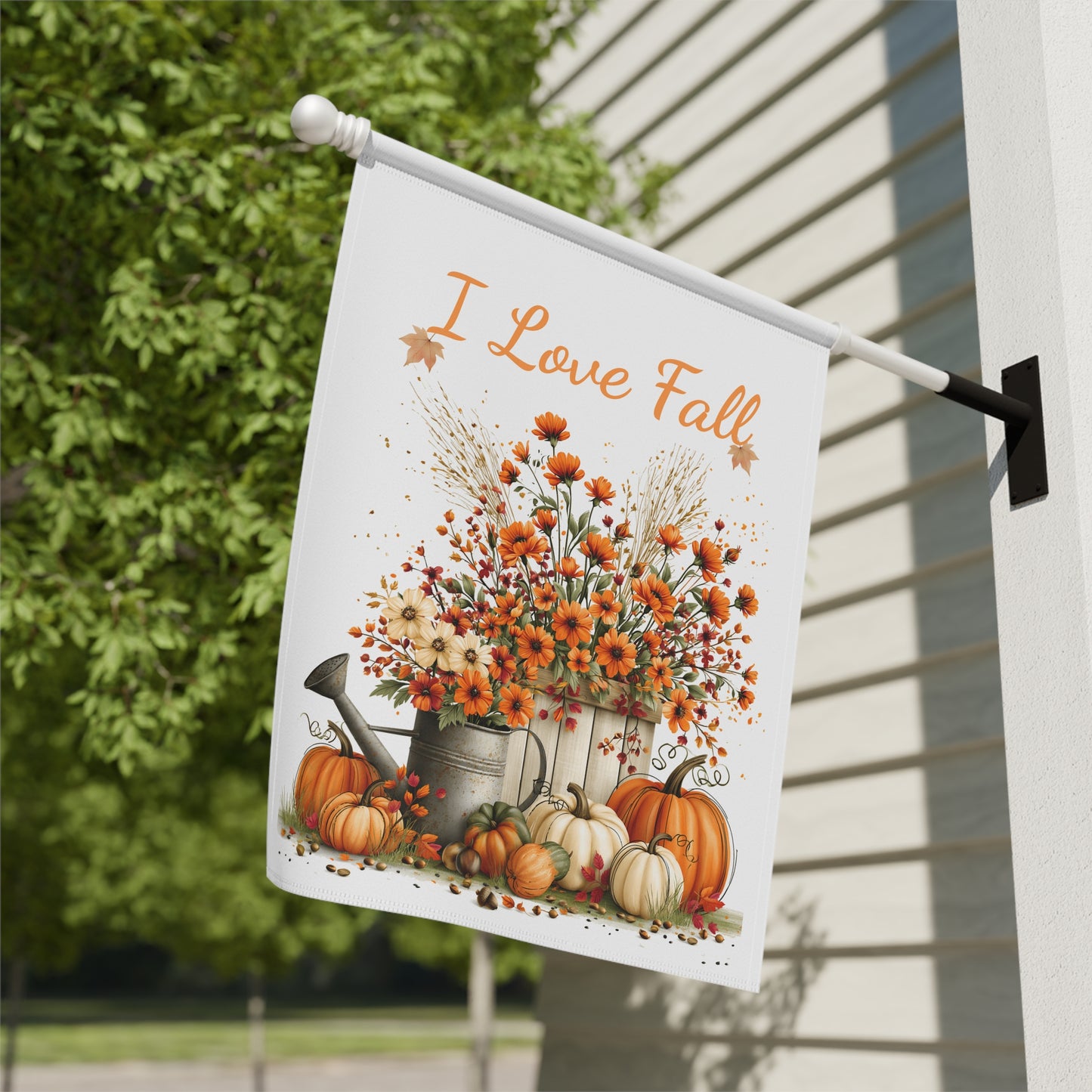 I Love Fall Garden Flag
