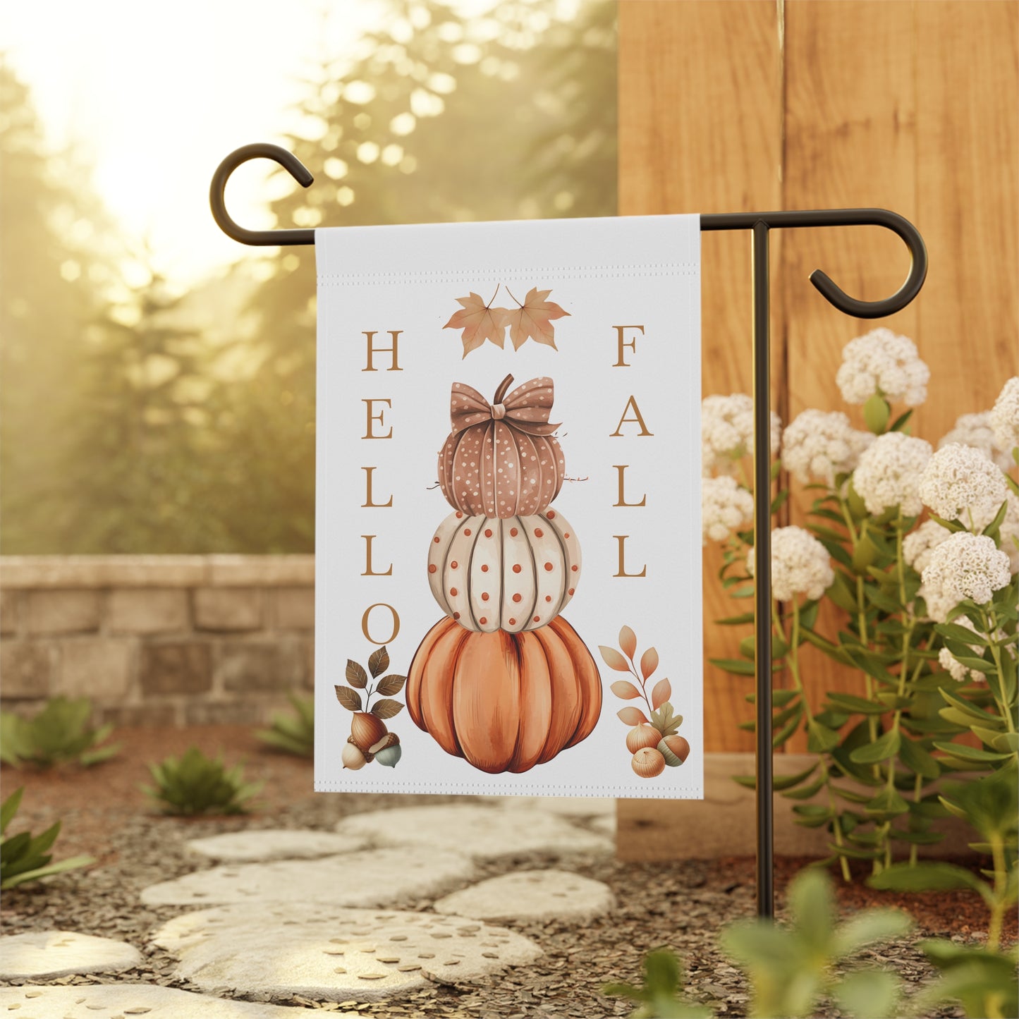 Hello Fall Pumpkin Garden Flag