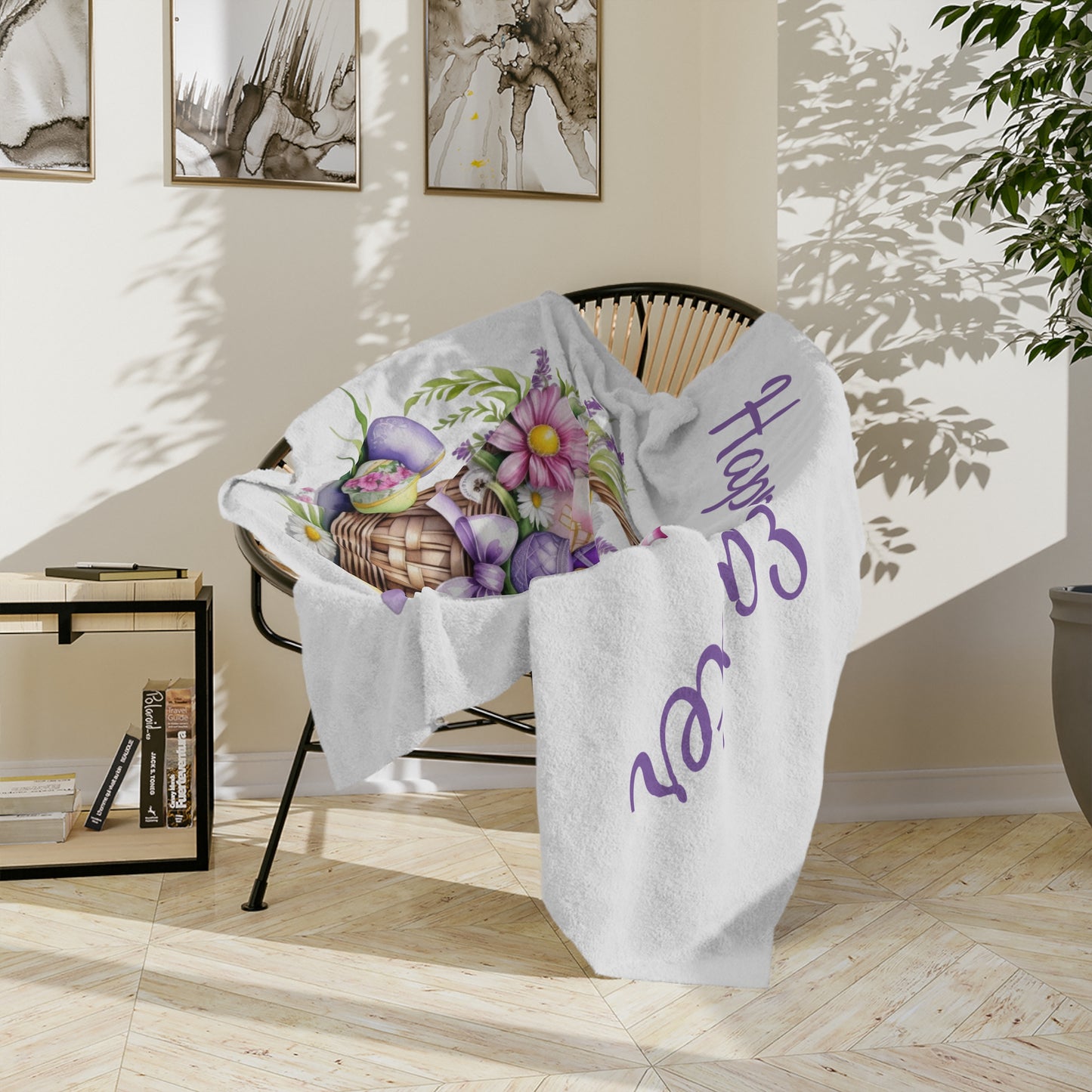 Beautiful Easter Soft Lightweight Velveteen Blanket