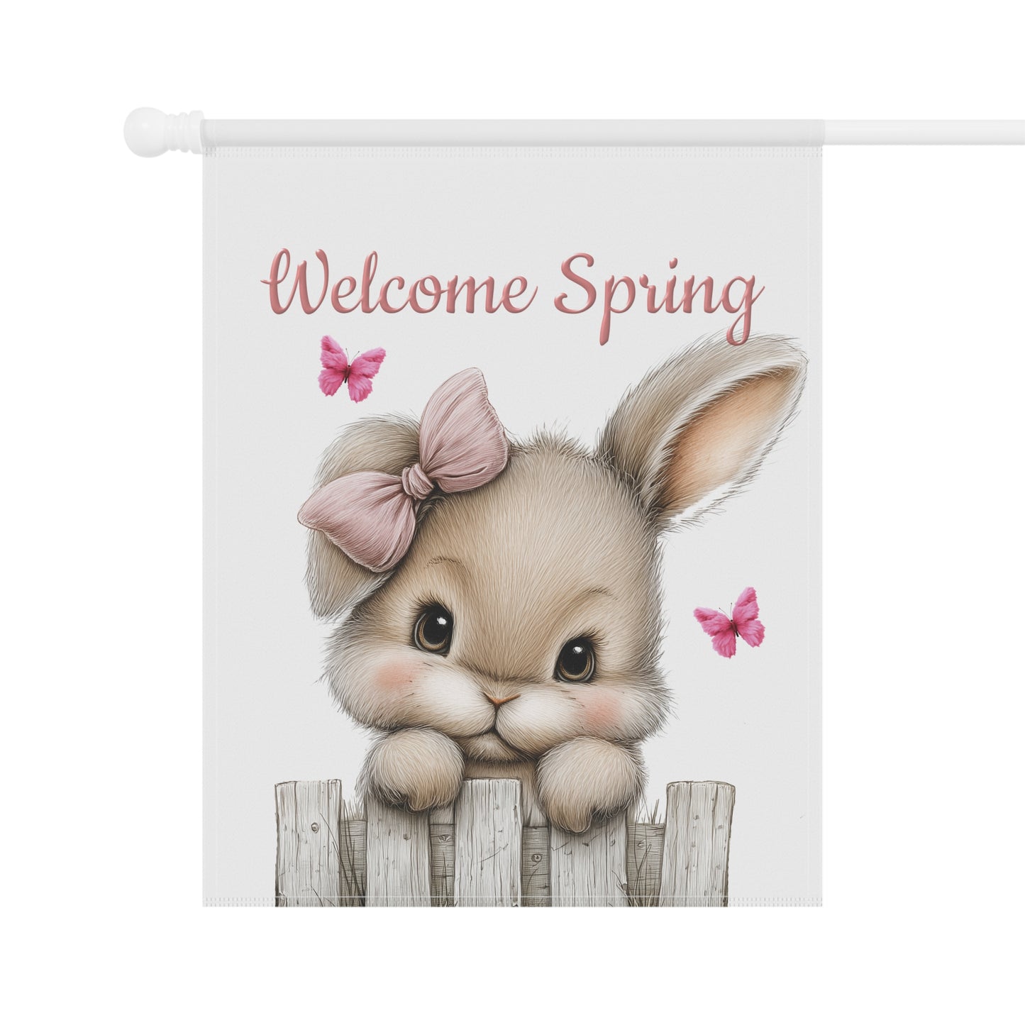 Bunny & Butterflies Garden Flag
