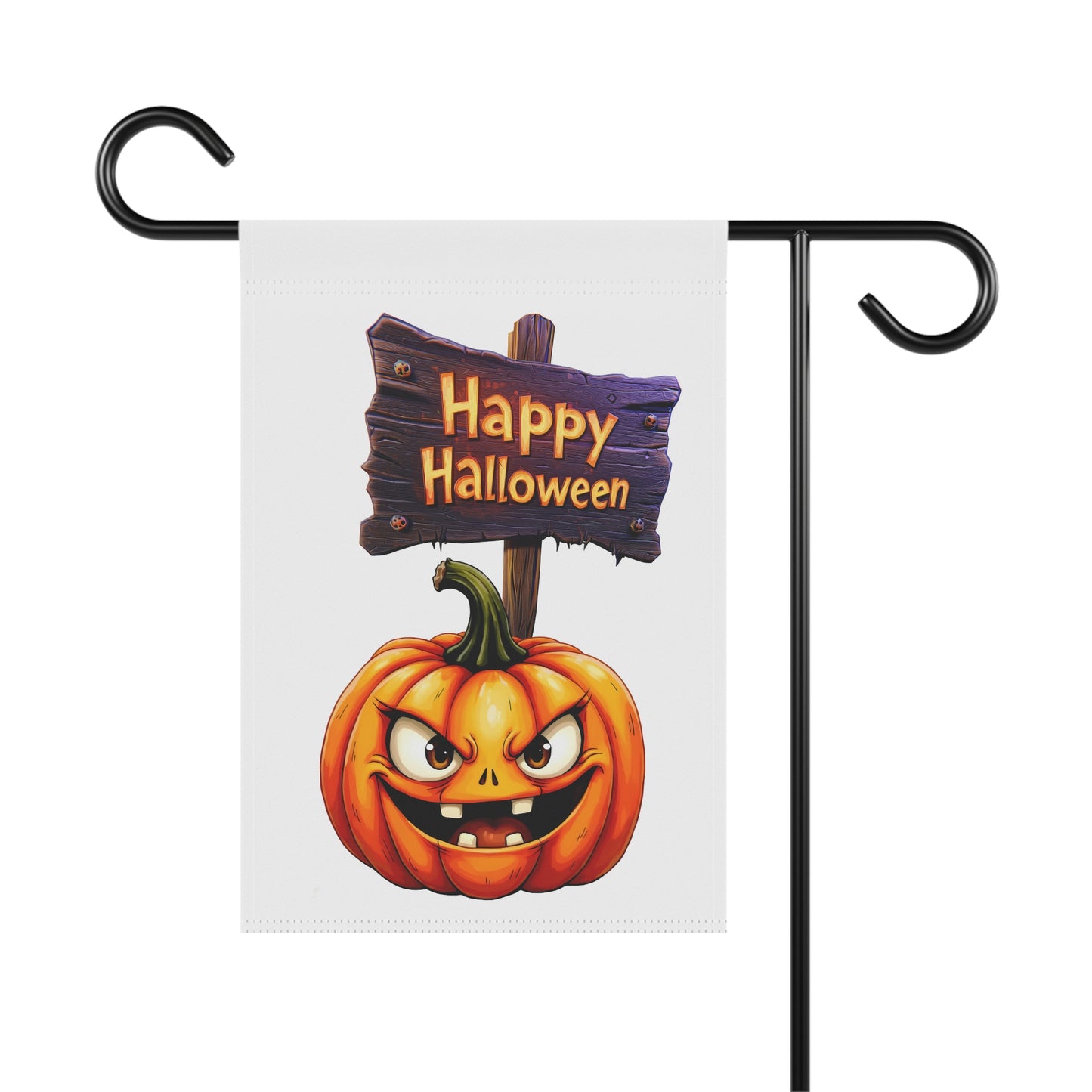 Grinning Jack-O-Lantern Garden Flag