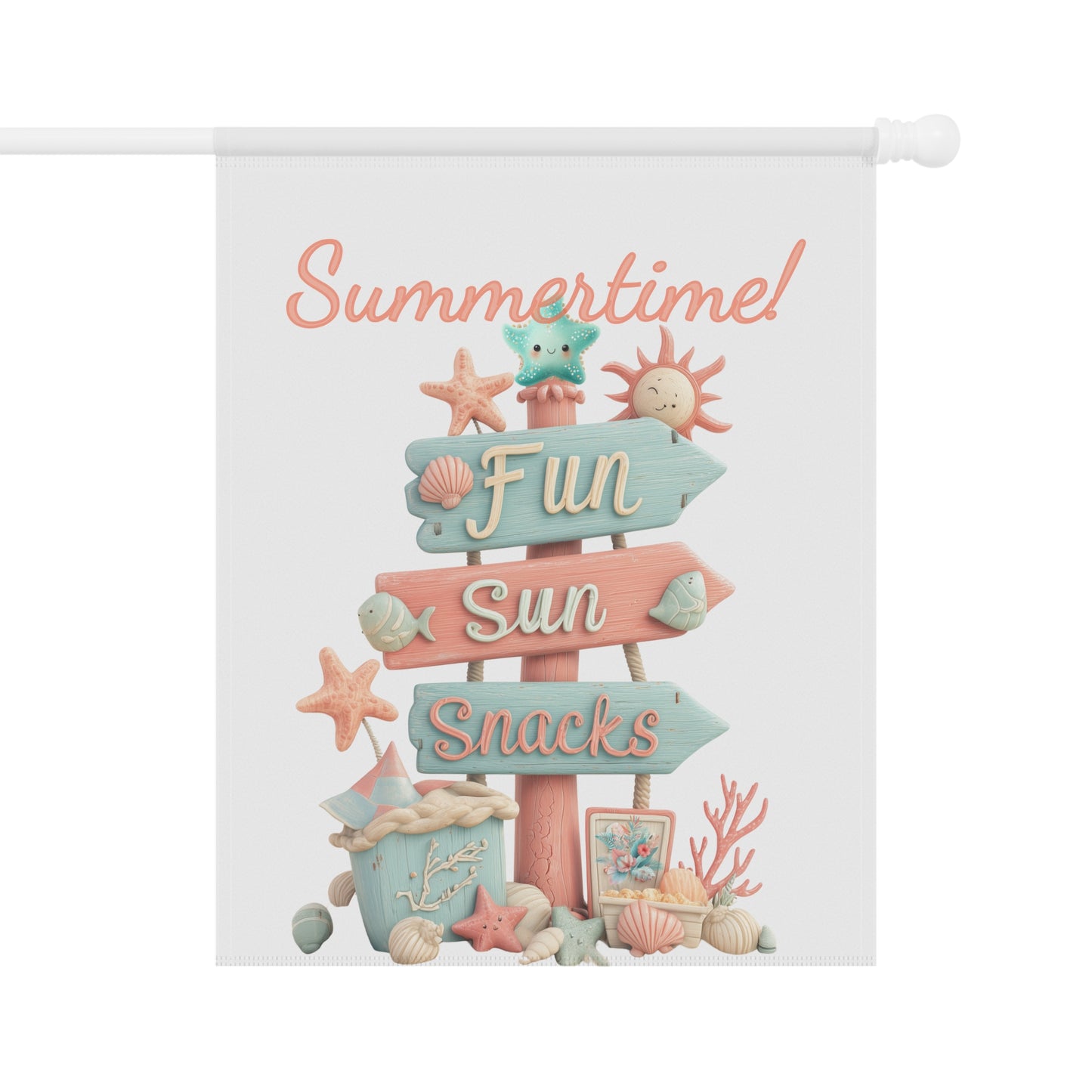 Summertime Sign Garden Flag