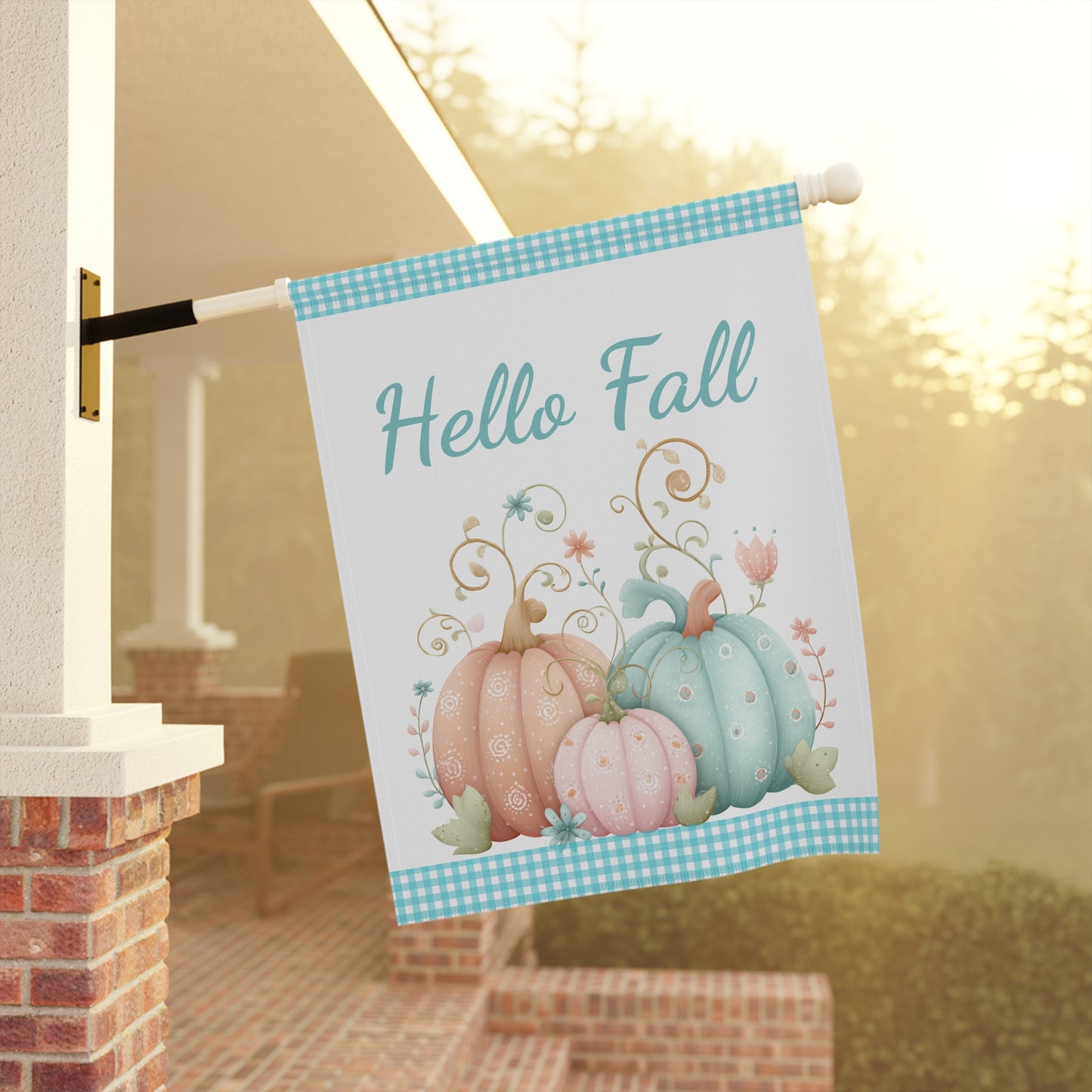 Pastel Pumpkins Garden Flag