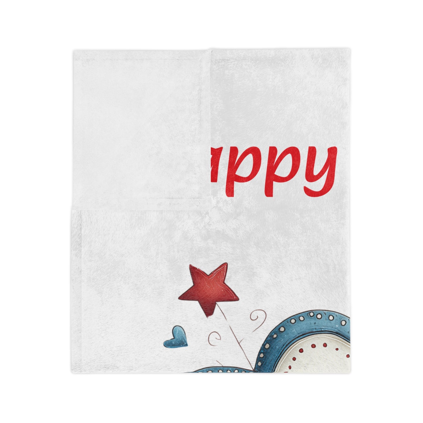 Happy 4th of July Hearts Blanket