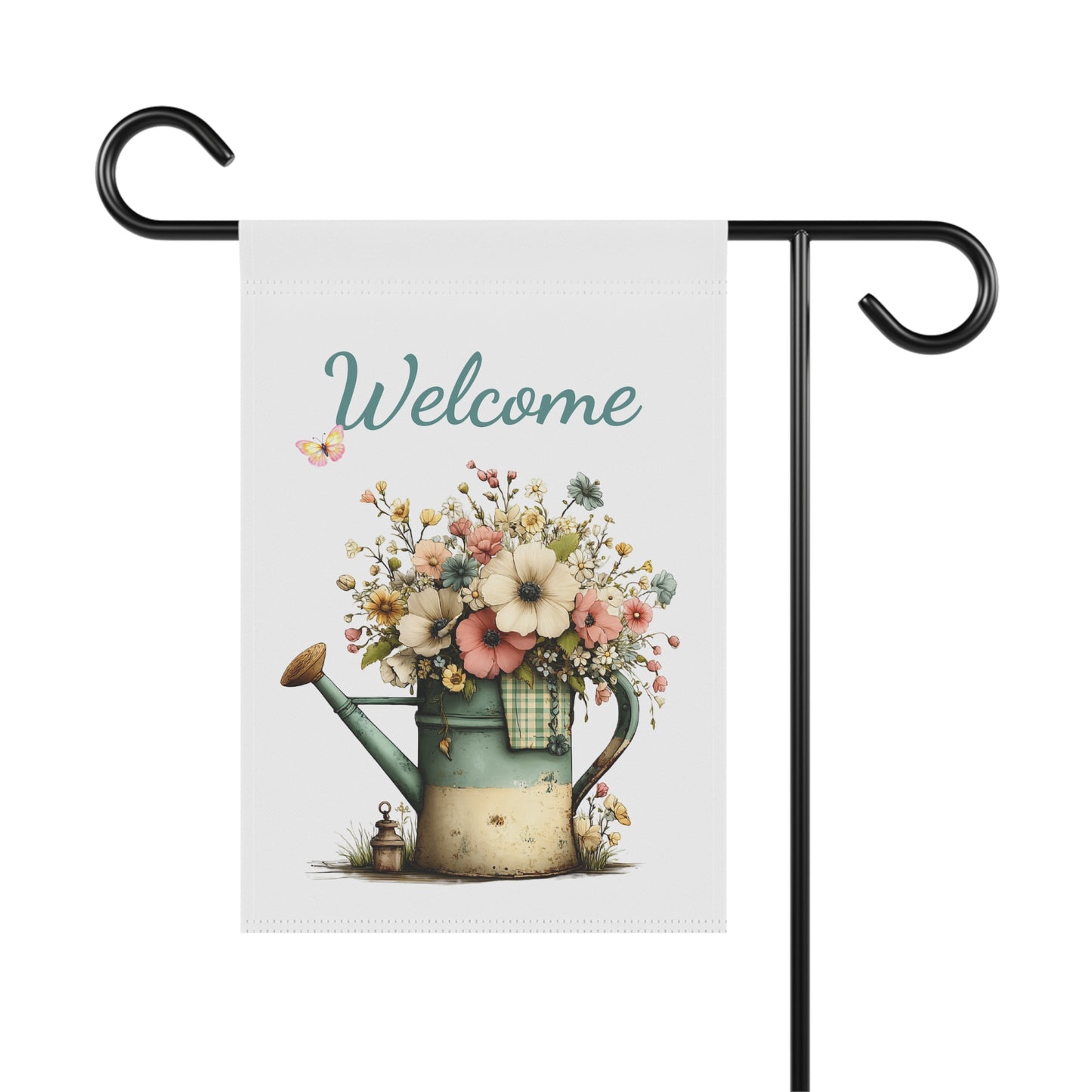 Welcome Floral Garden Flag