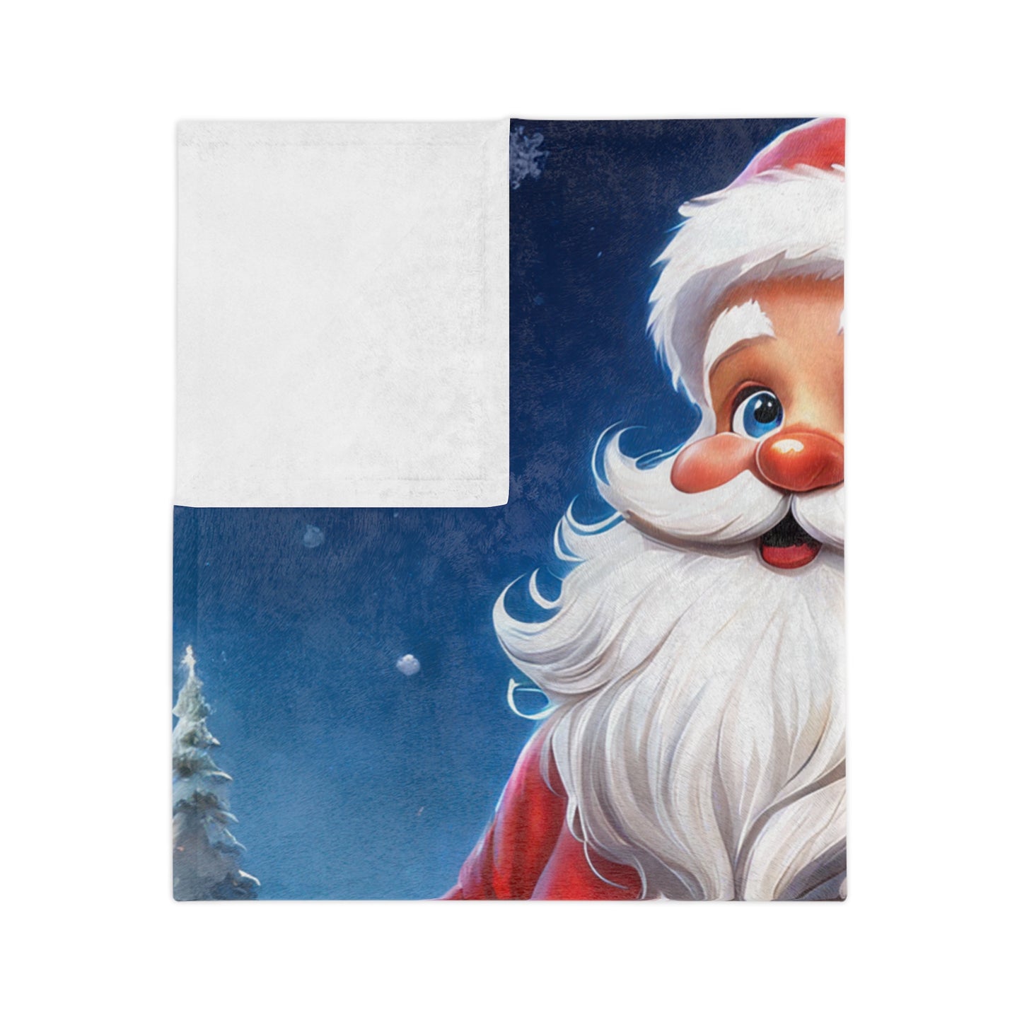 Jolly Santa Claus Christmas Plush Blanket