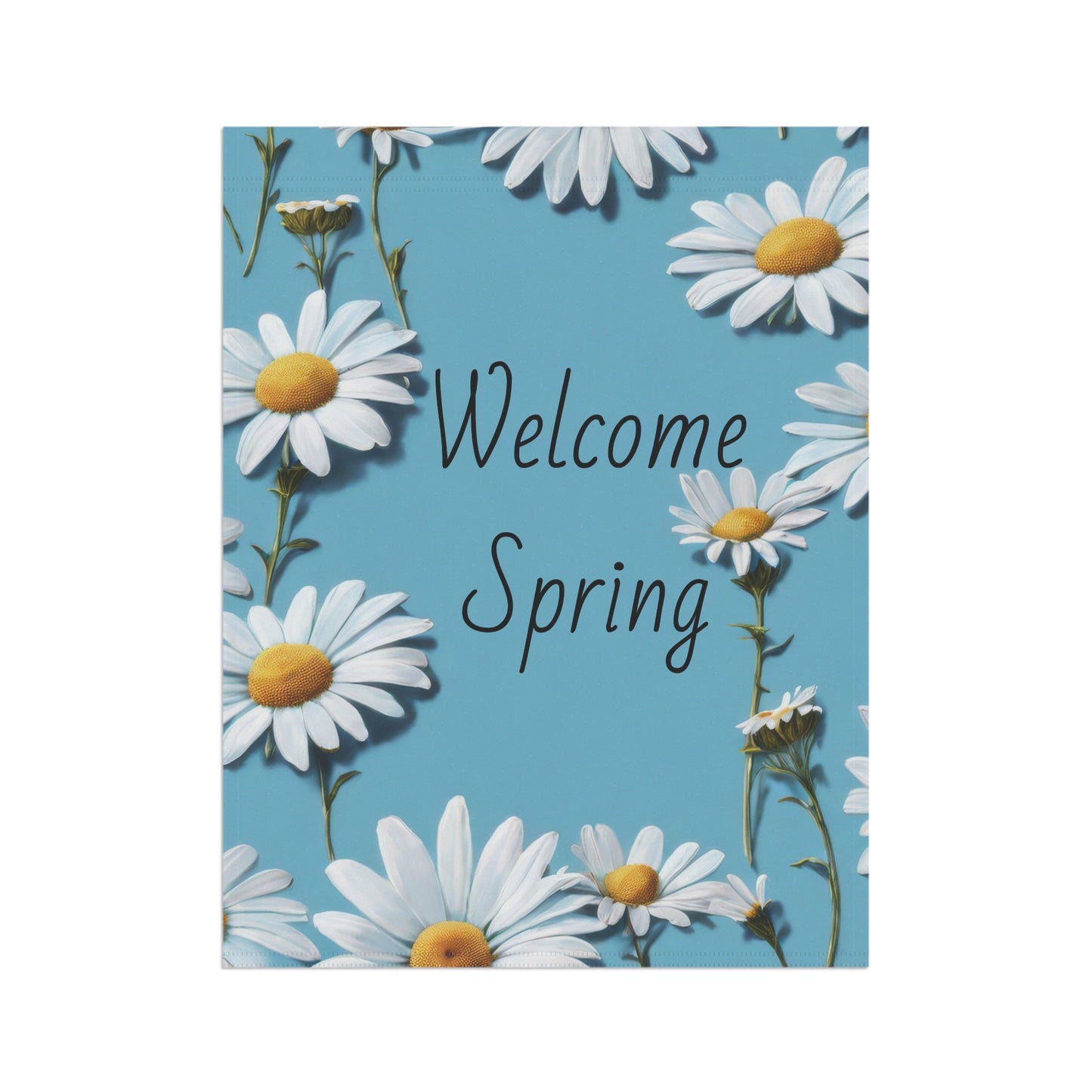 Welcome Spring Daises Garden Flag