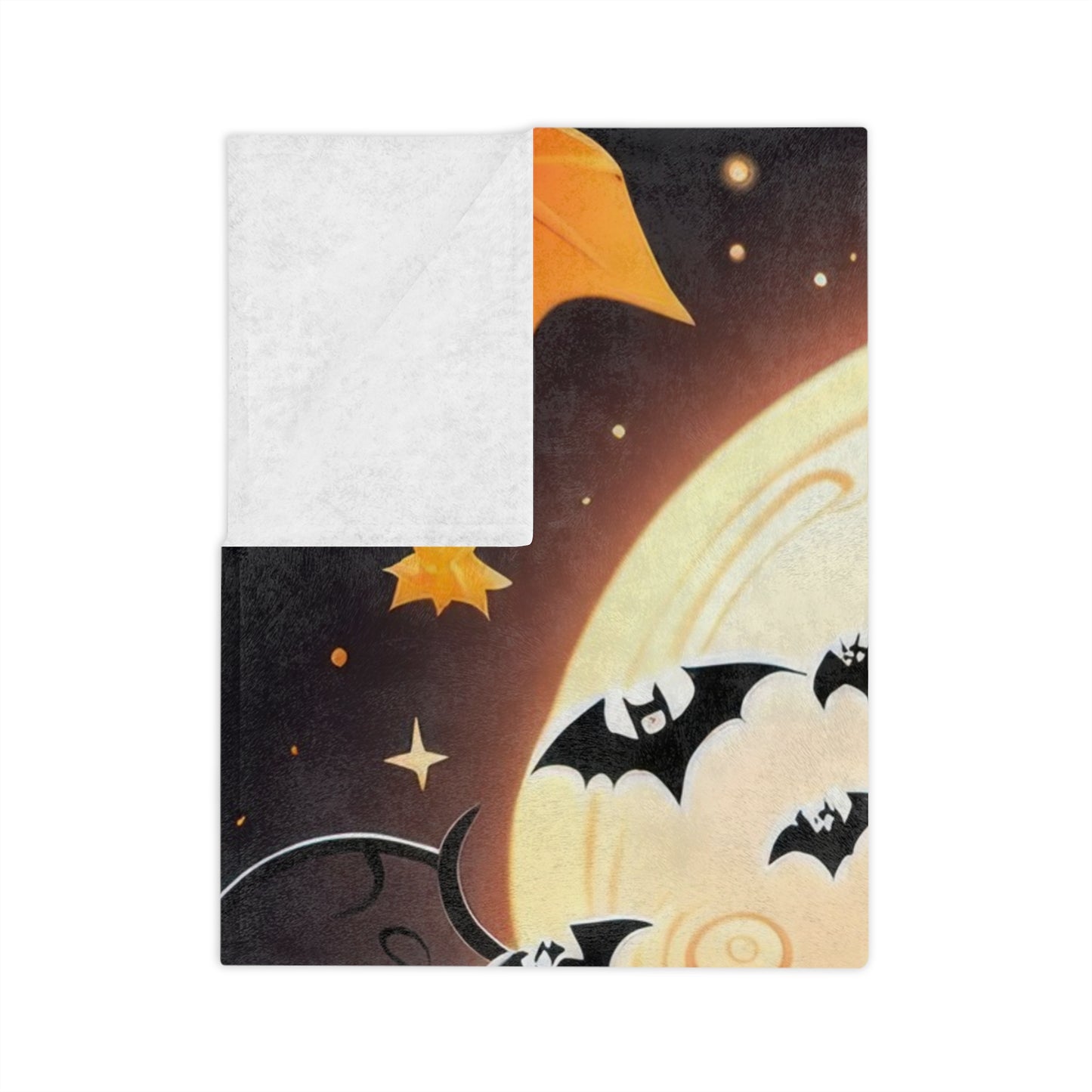 Jack-o'-Lantern with Witch Hat Halloween Blanket