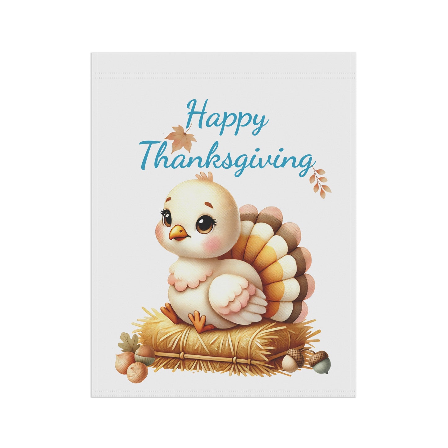 Happy Thanksgiving Cute Turkey Garden Flag