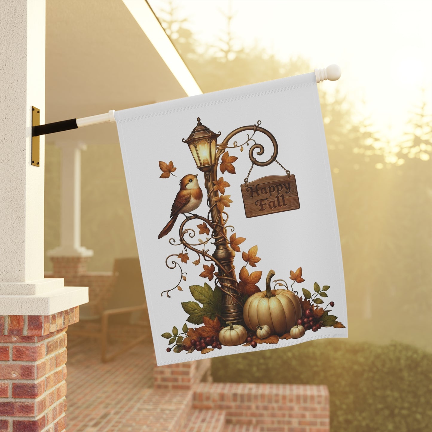 Cute Autumn Garden Flag
