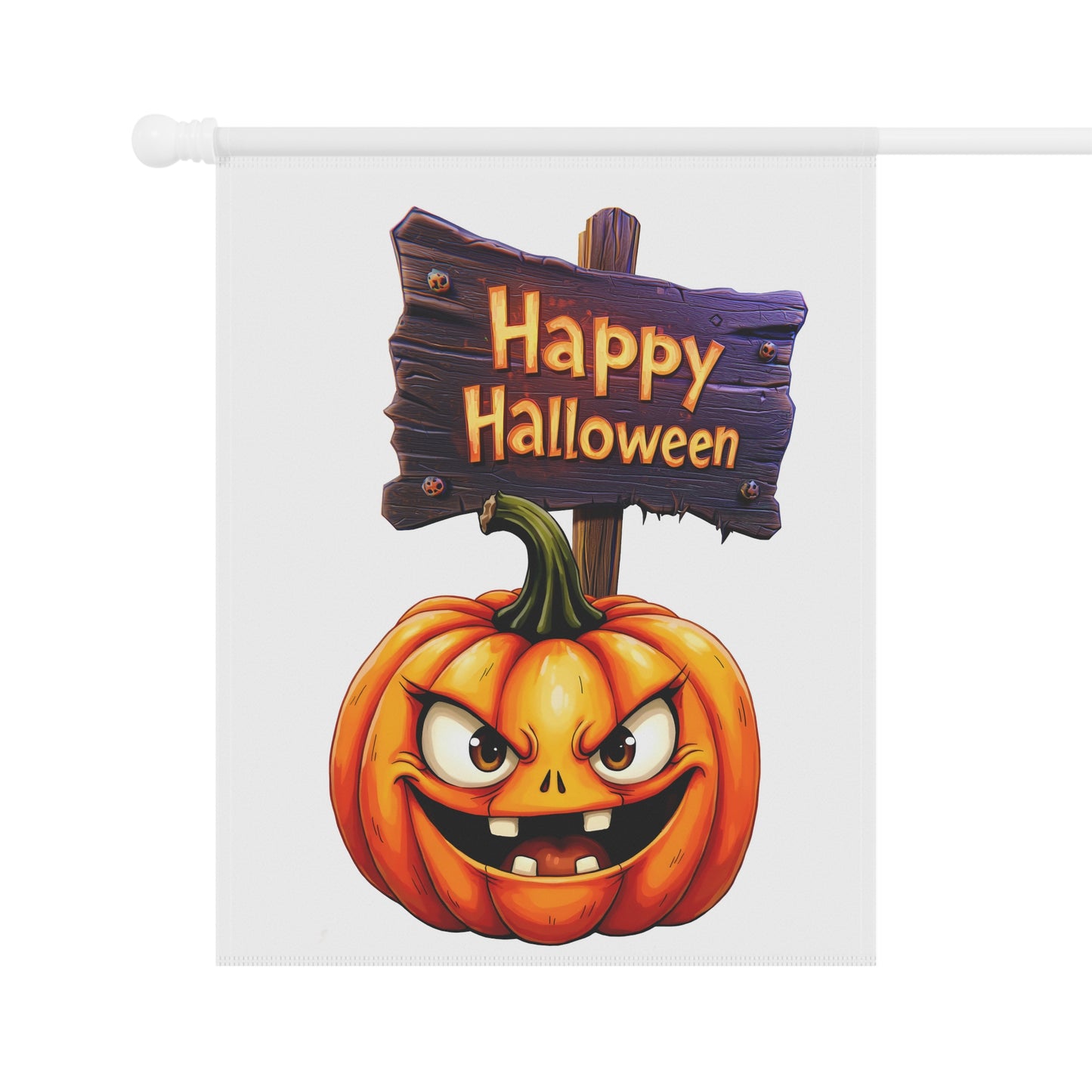 Grinning Jack-O-Lantern Garden Flag