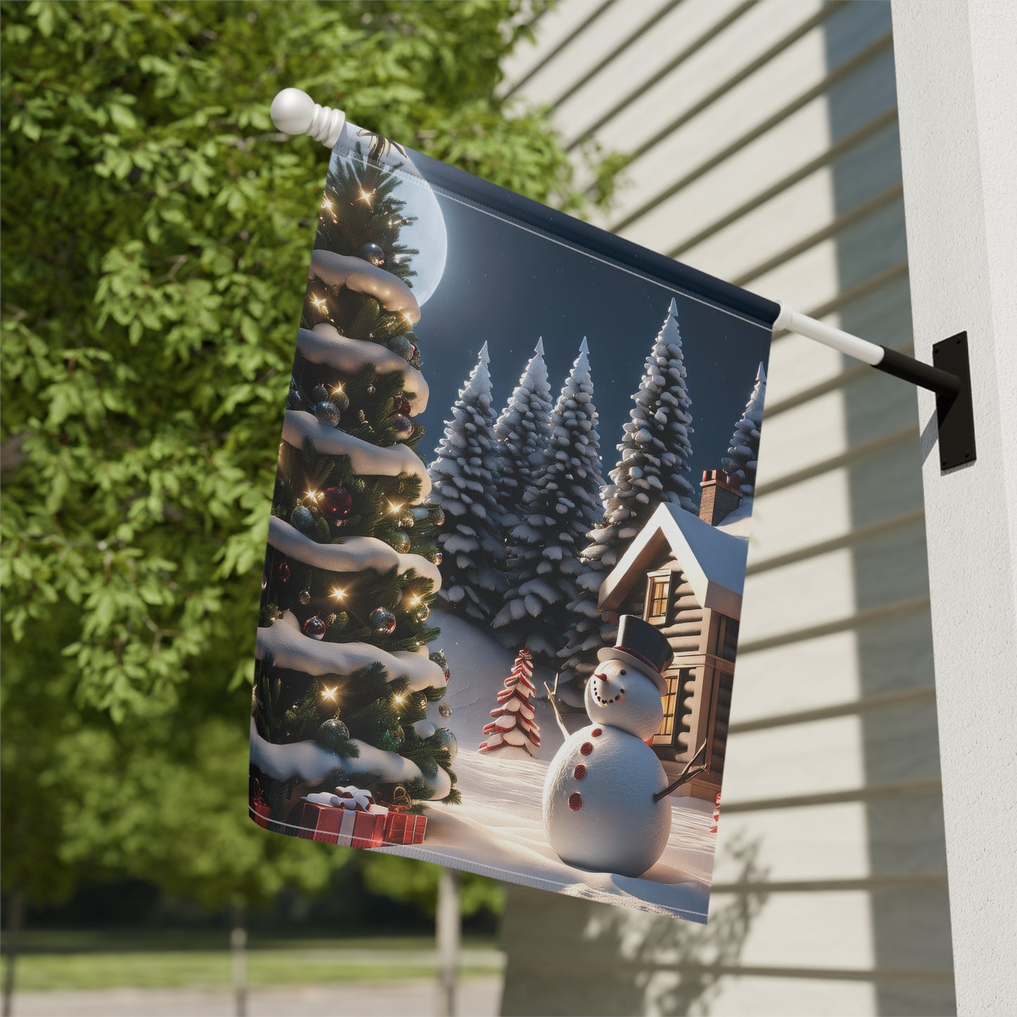 Magical Christmas Eve Garden Flag