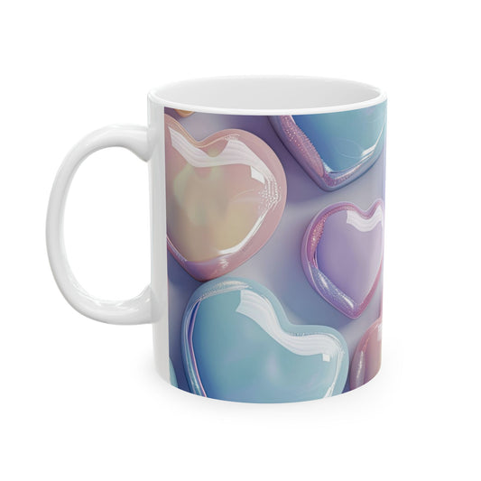 Glossy Bubble Heart Mug