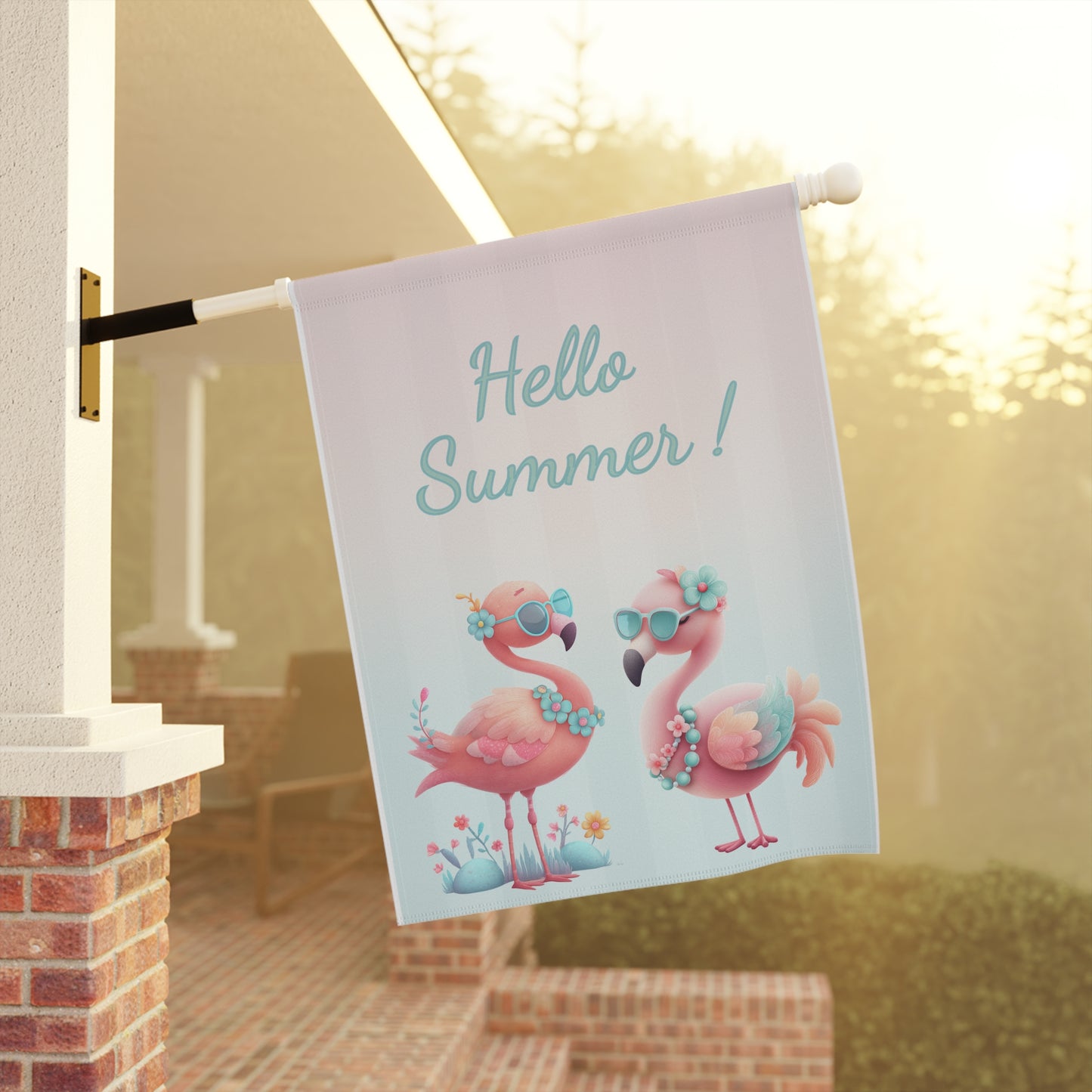 Flamingo Garden Flag