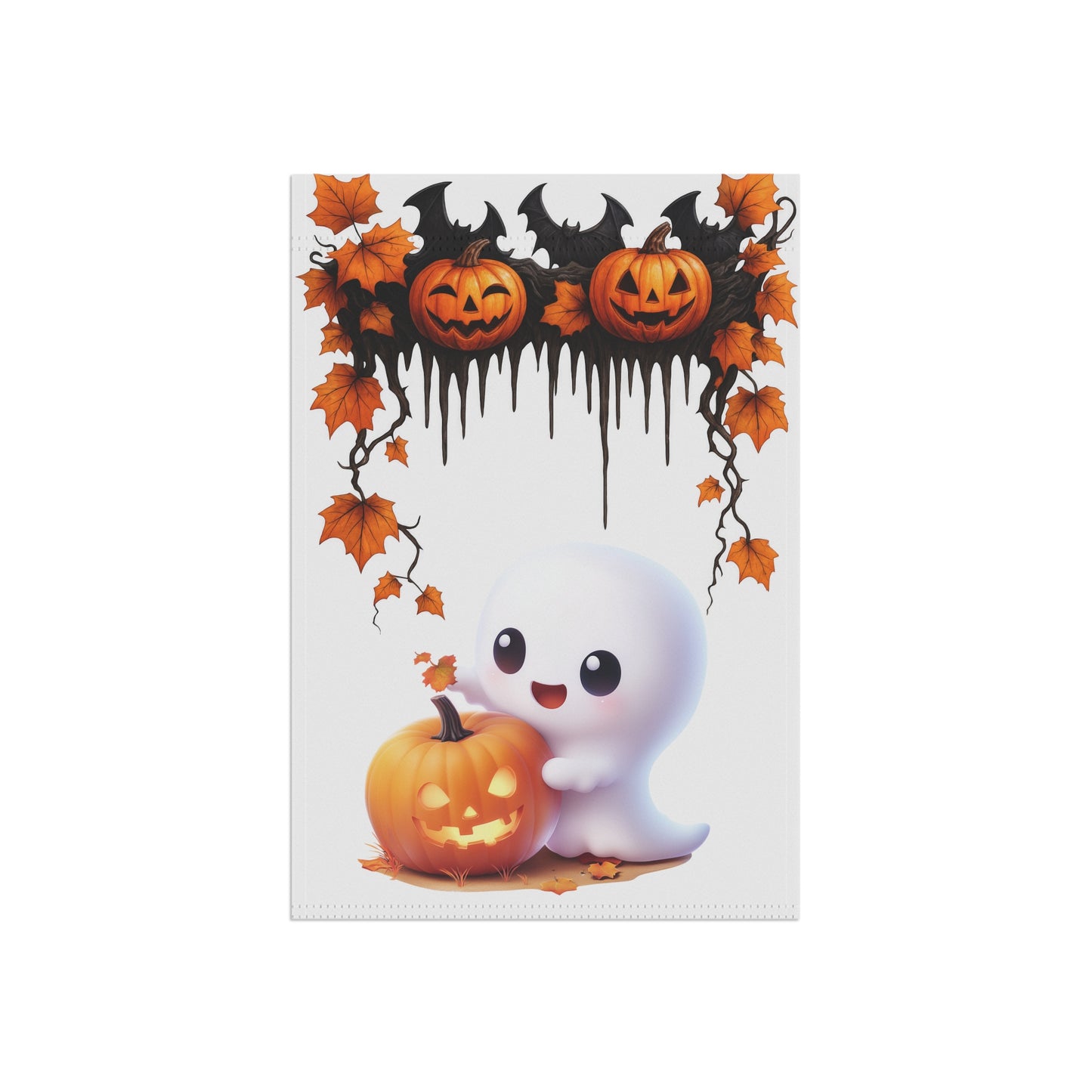 Cute Ghost Halloween Garden Flag