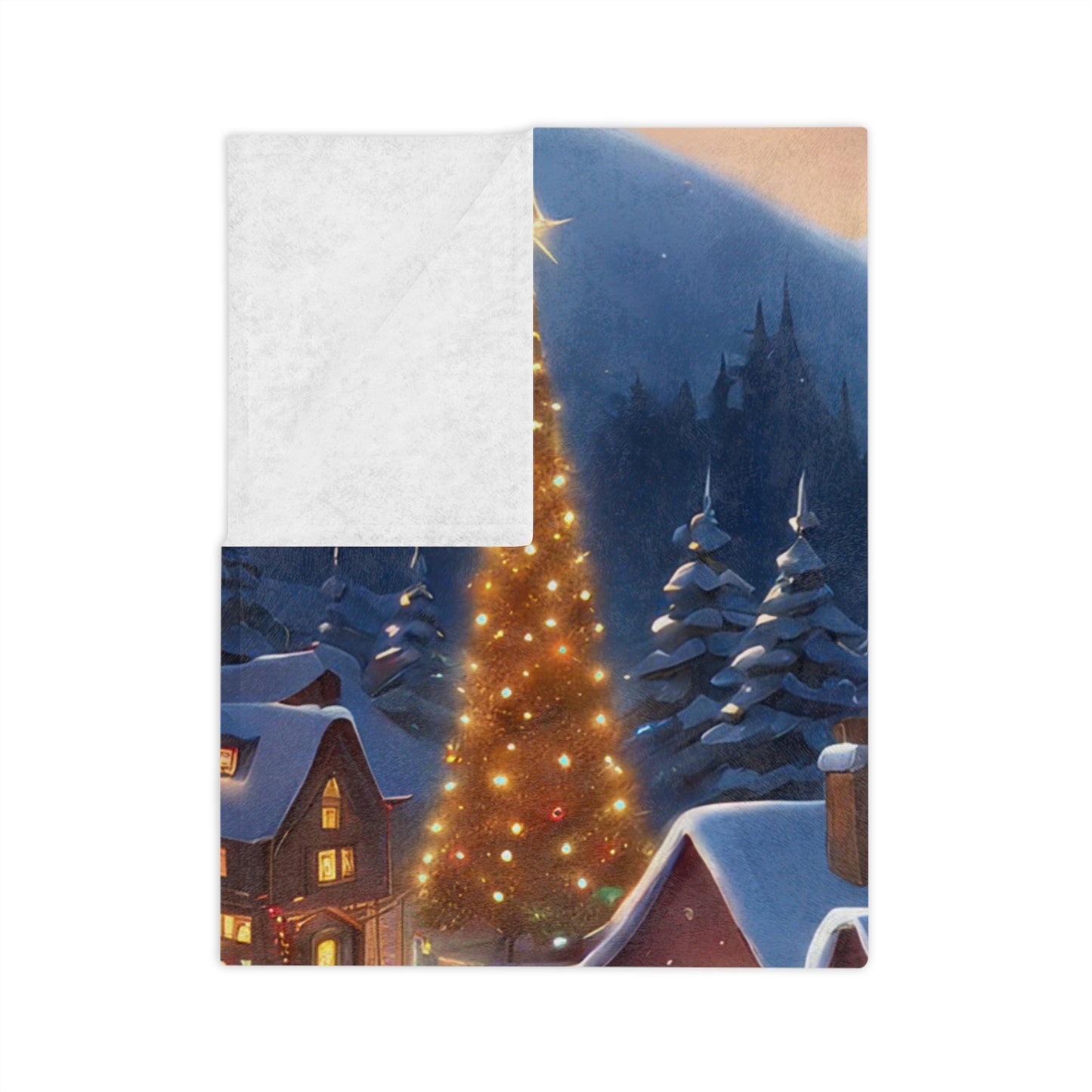 Enchanting Christmas Town Plush Blanket