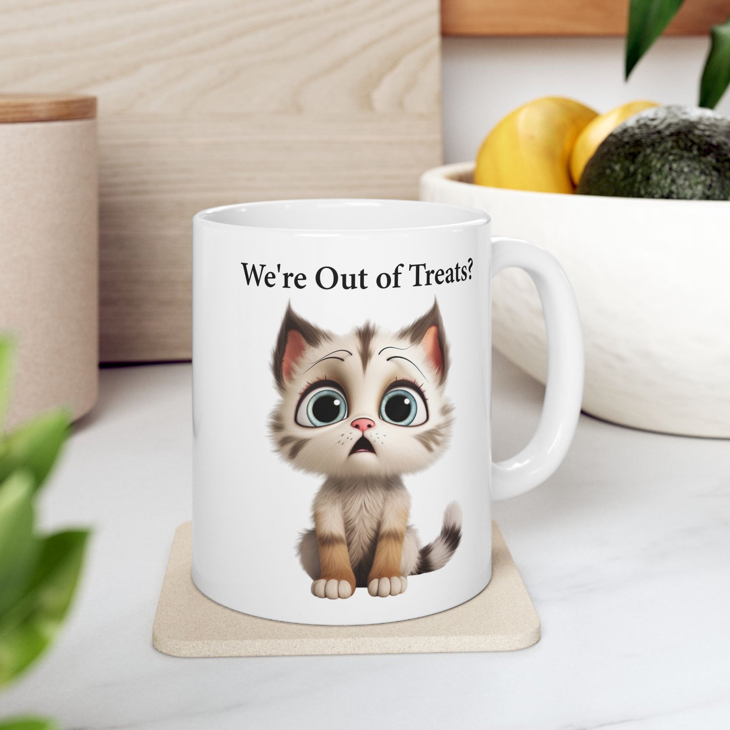 Cute Sad Kitten Coffee Mug