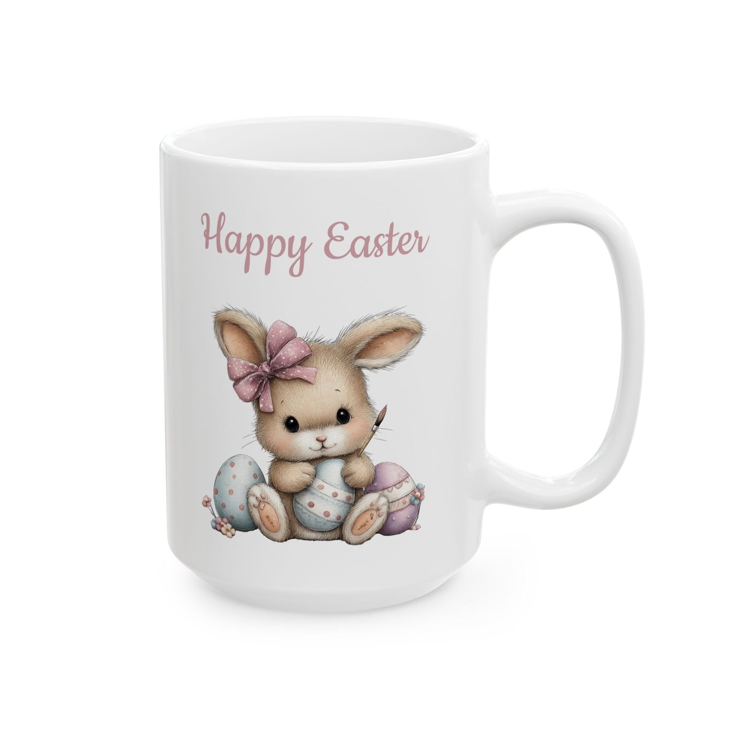 Whimsical Happy Easter Bunny Mug