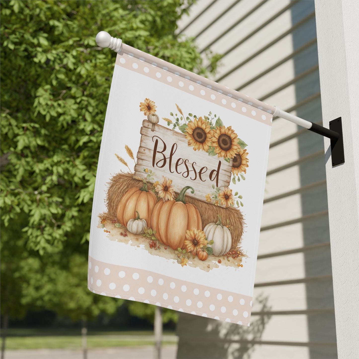 Blessed Pumpkin Garden Flag