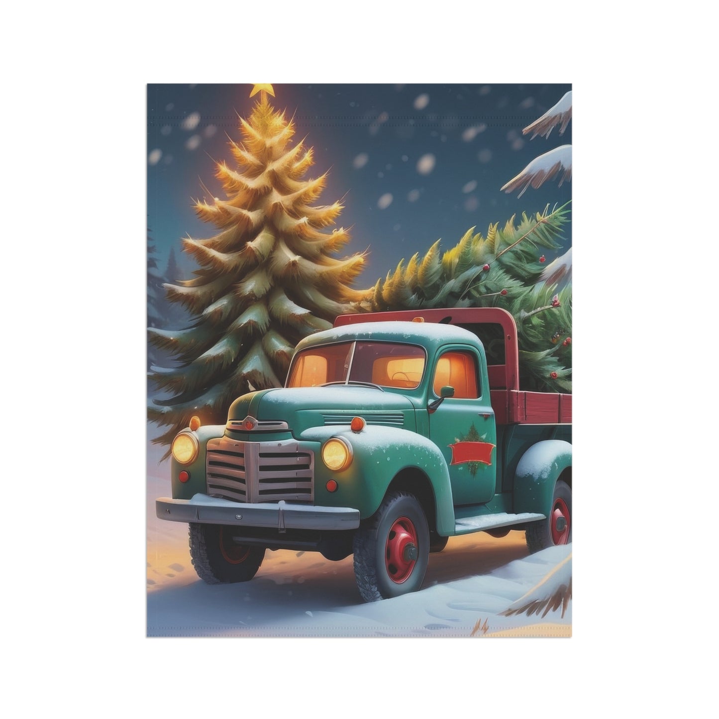 Old Fashioned Truck Holiday Garden Flag