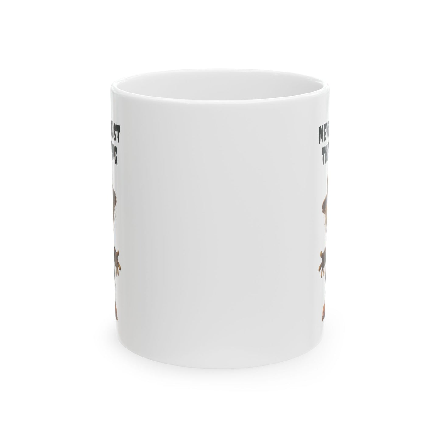 Never Trust The Living" Scary Scarecrow Coffee Mug