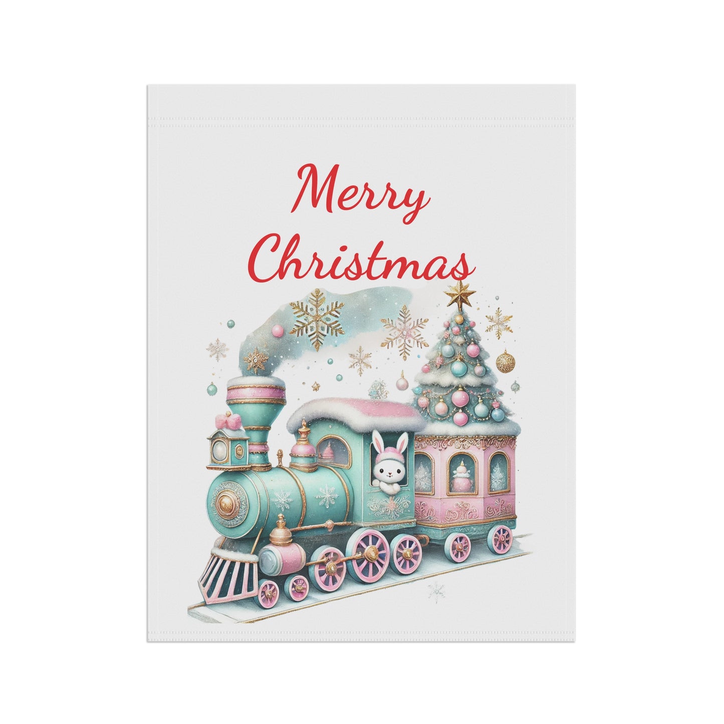 Christmas Train Garden Flag/Banner