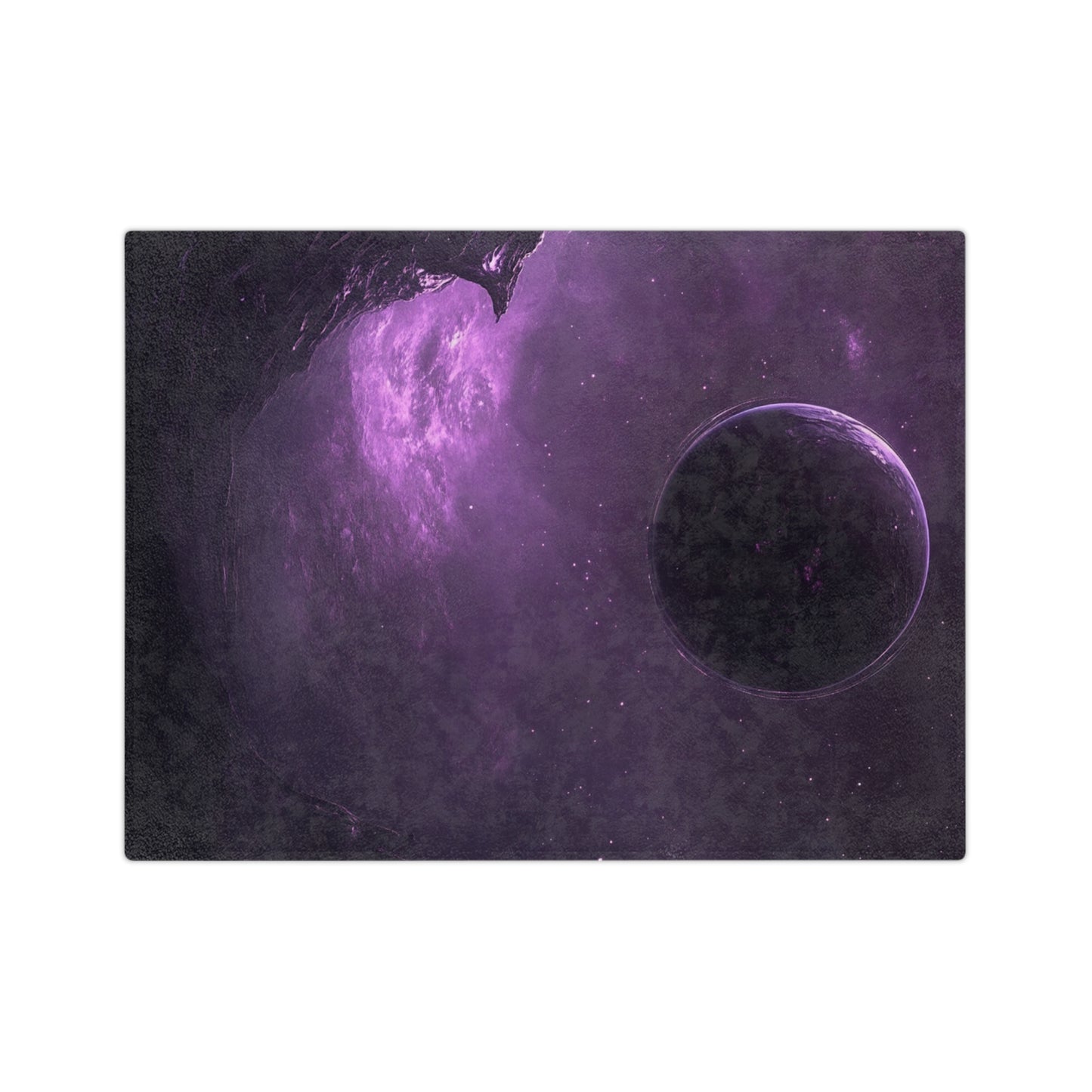 Purple Planet Velveteen Plush Blanket
