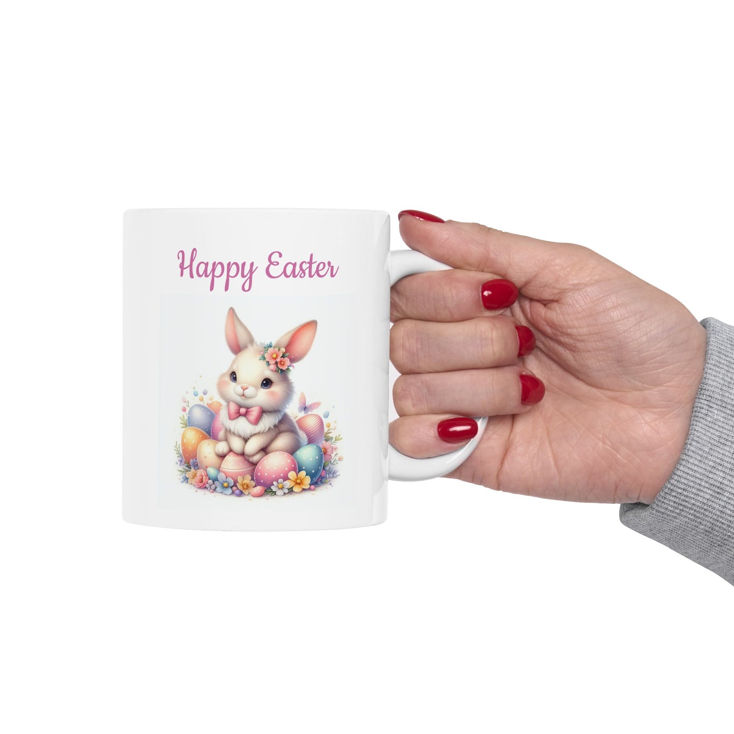 Cute Floral Easter Bunny Gift Mug