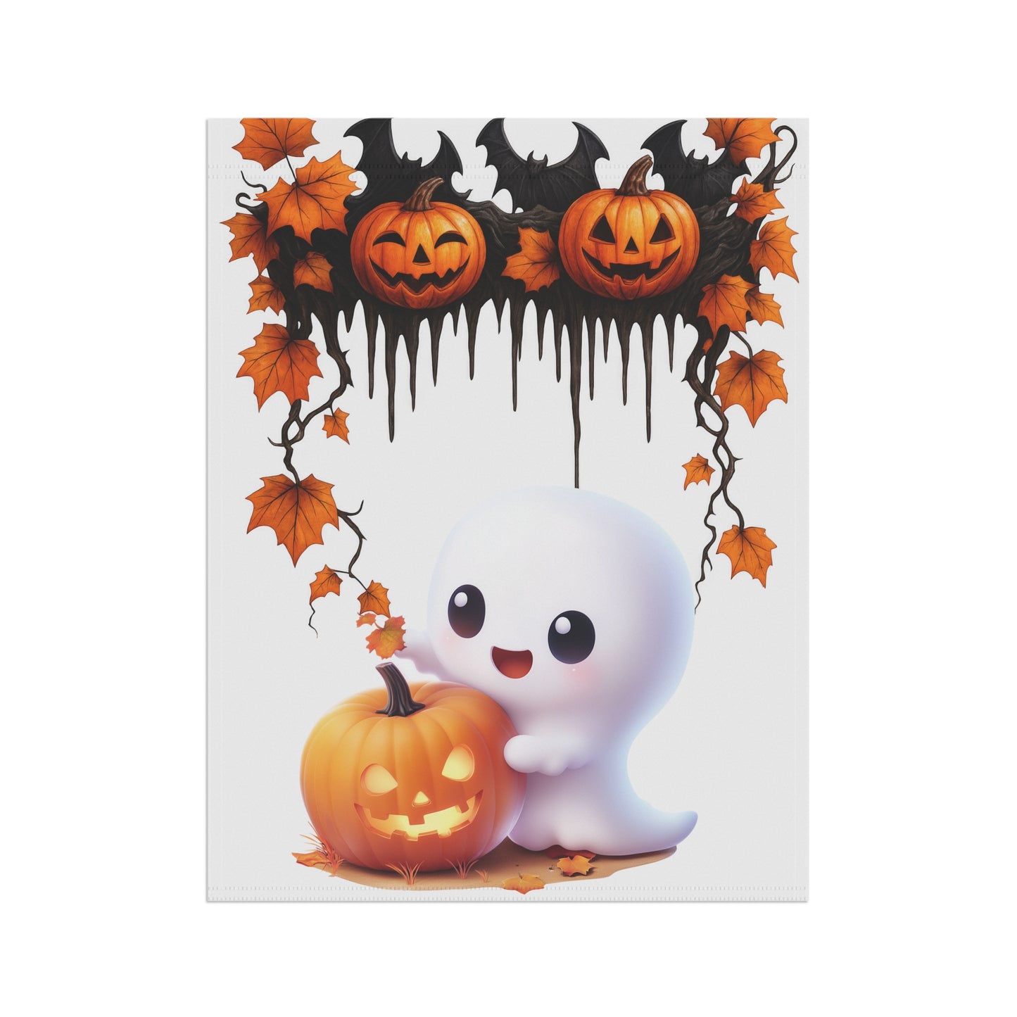 Cute Ghost Halloween Garden Flag