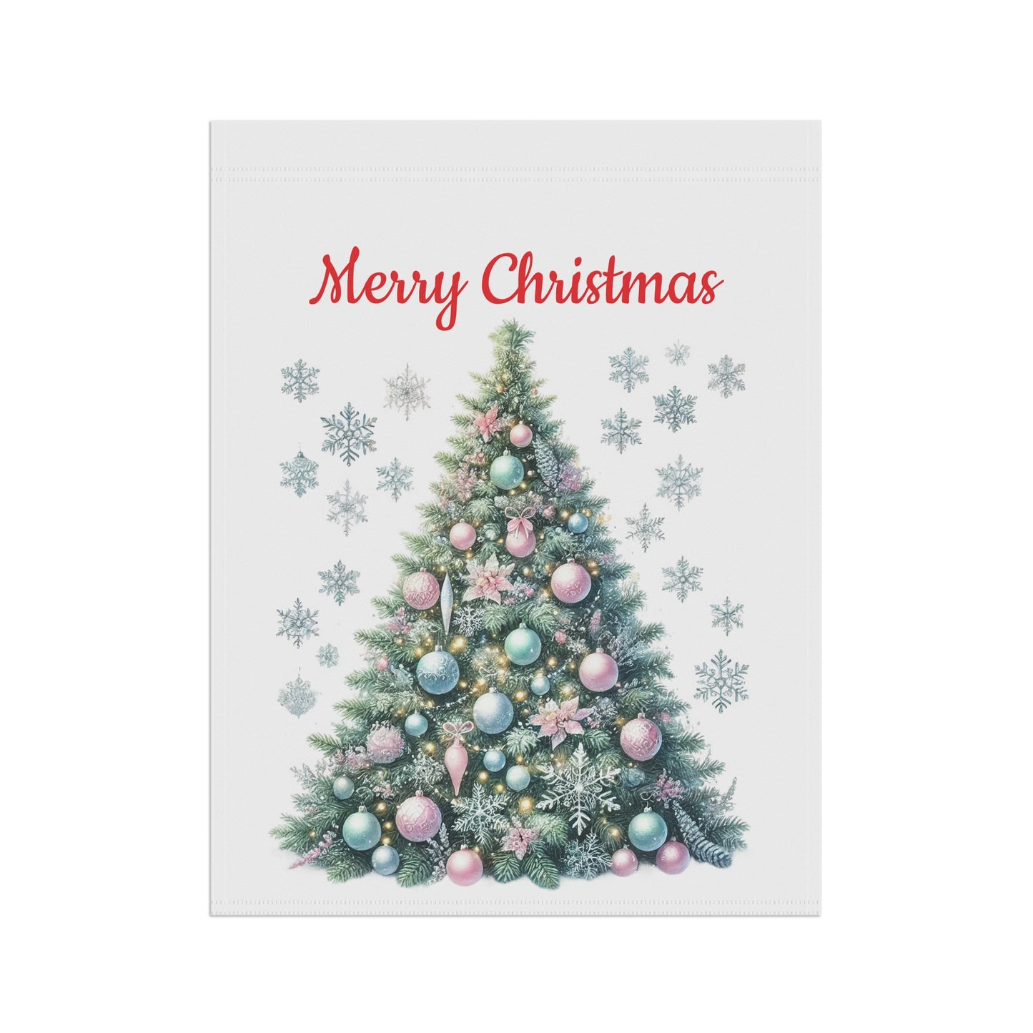 Elegant "Merry Christmas" Tree Garden Flag