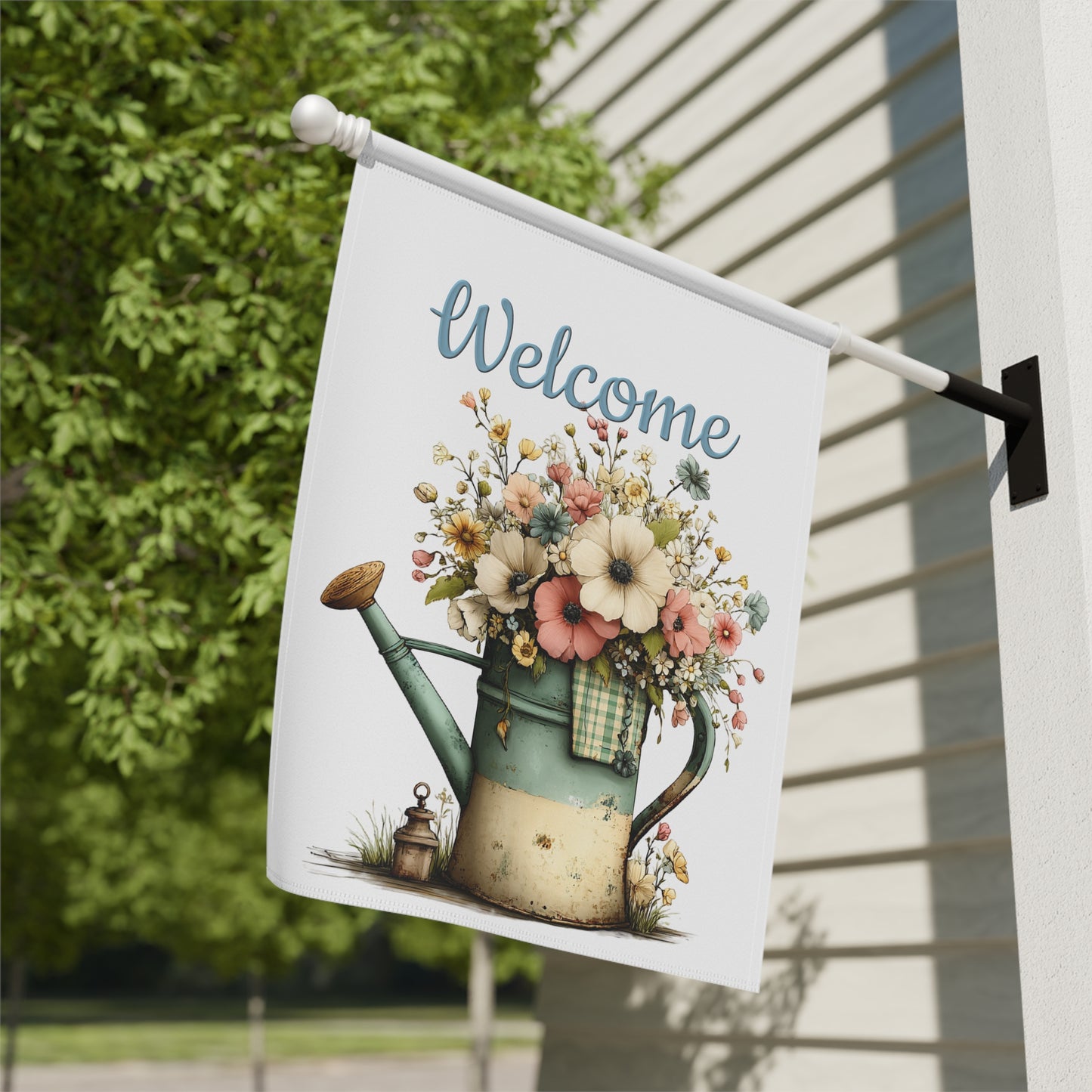 Welcome Floral Garden Flag