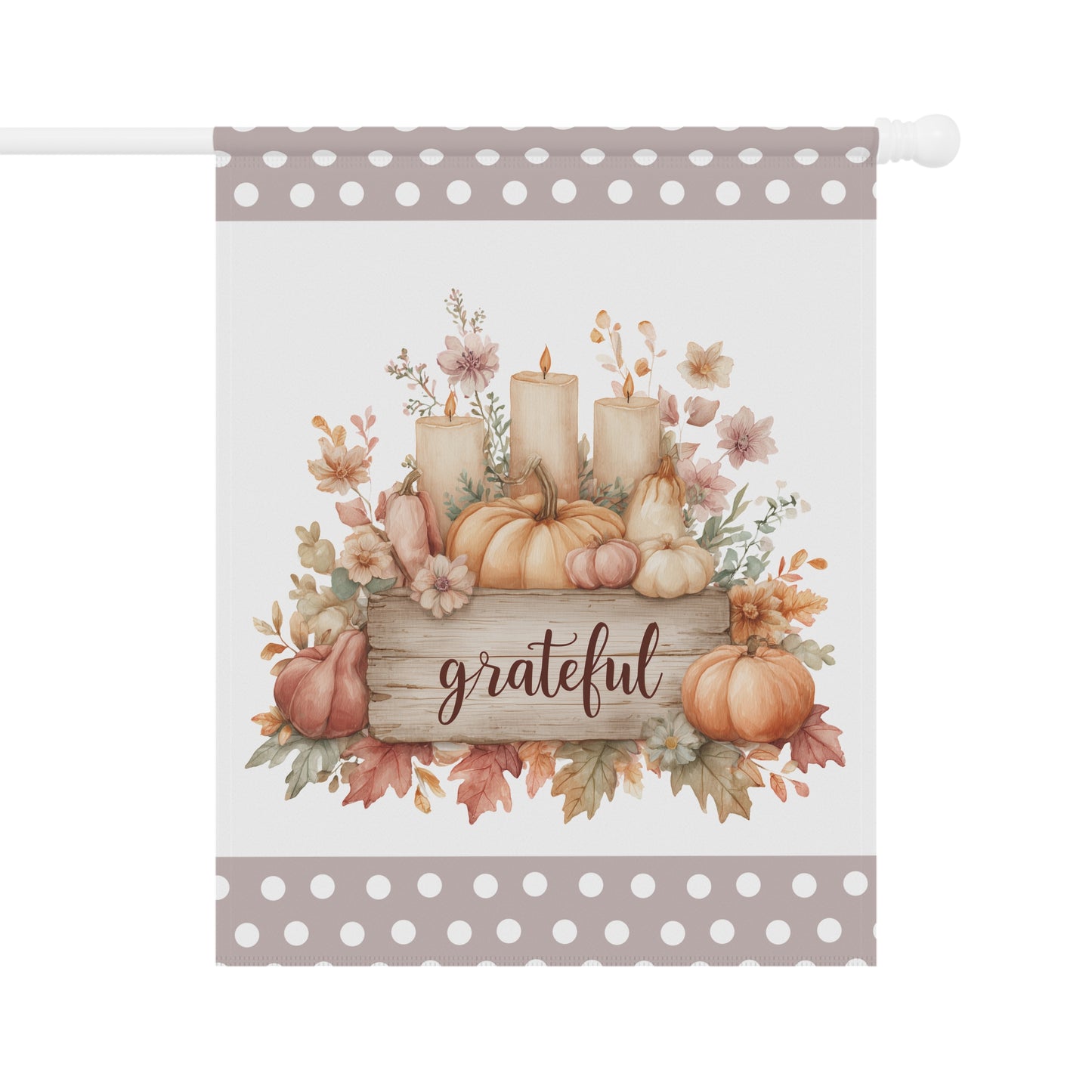 Grateful Autumn Garden Flag