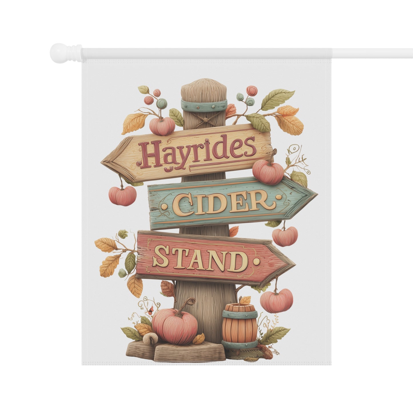 Pastel Autumn Garden Flag