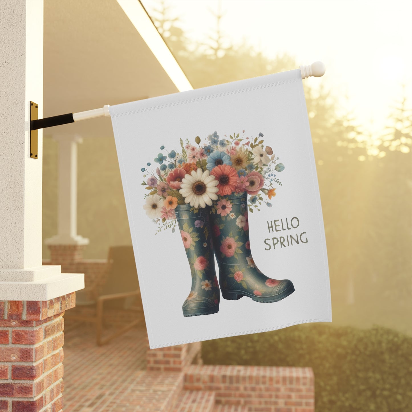 Hello Spring Garden Flag