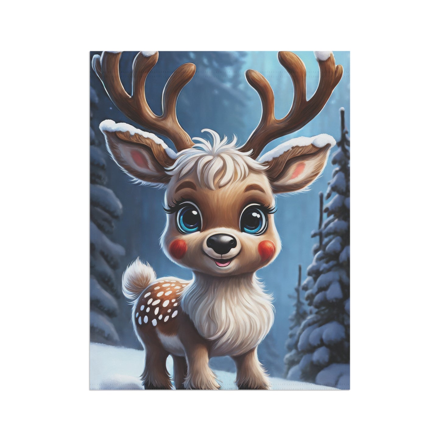 Adorable Spotted Baby Reindeer Garden Flag