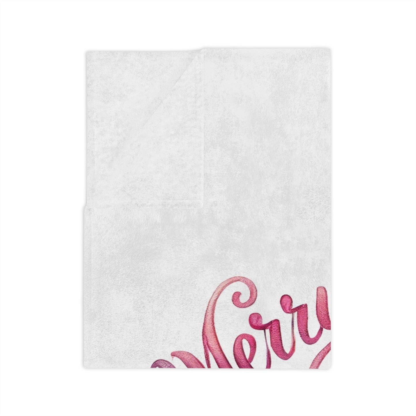 Merry Christmas Kitten Velveteen Plush Blanket