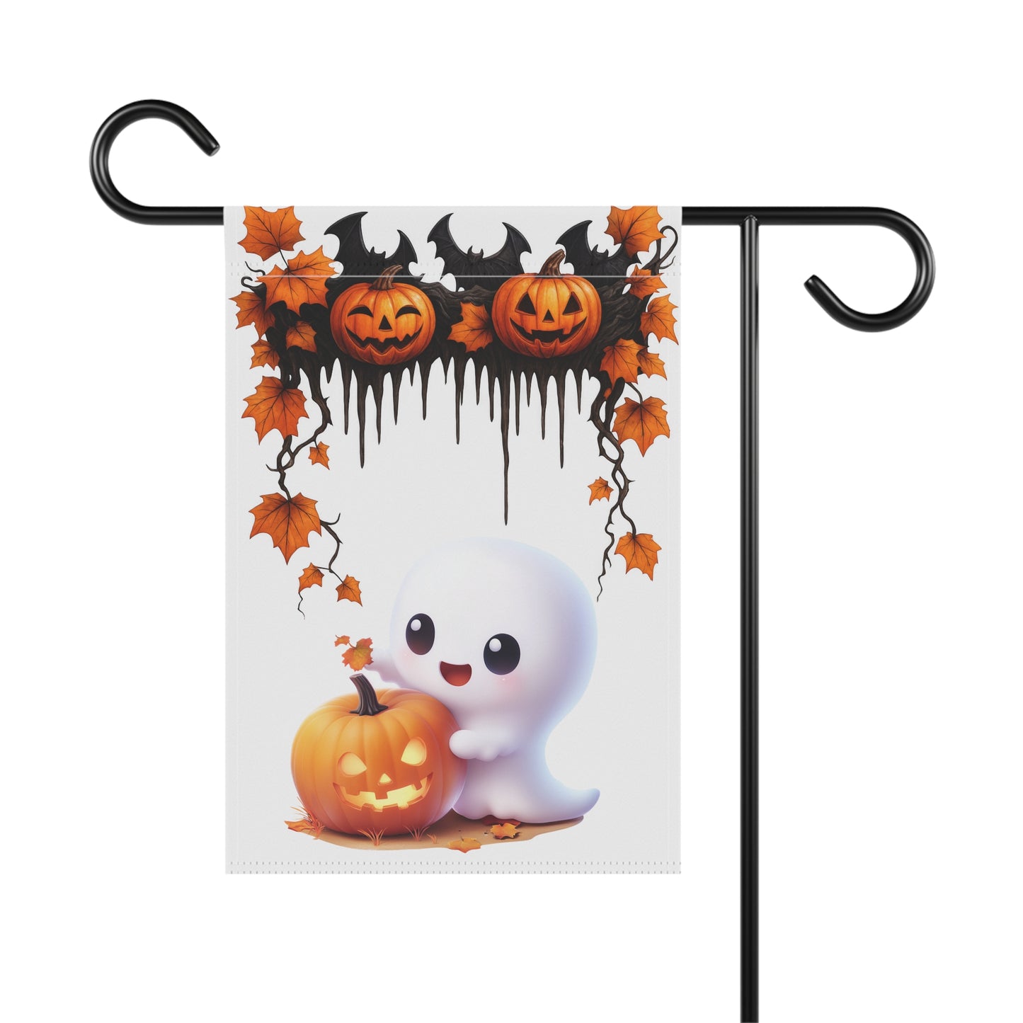 Cute Ghost Halloween Garden Flag