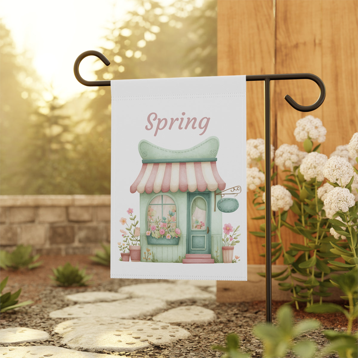 Spring Cottage Garden Flag
