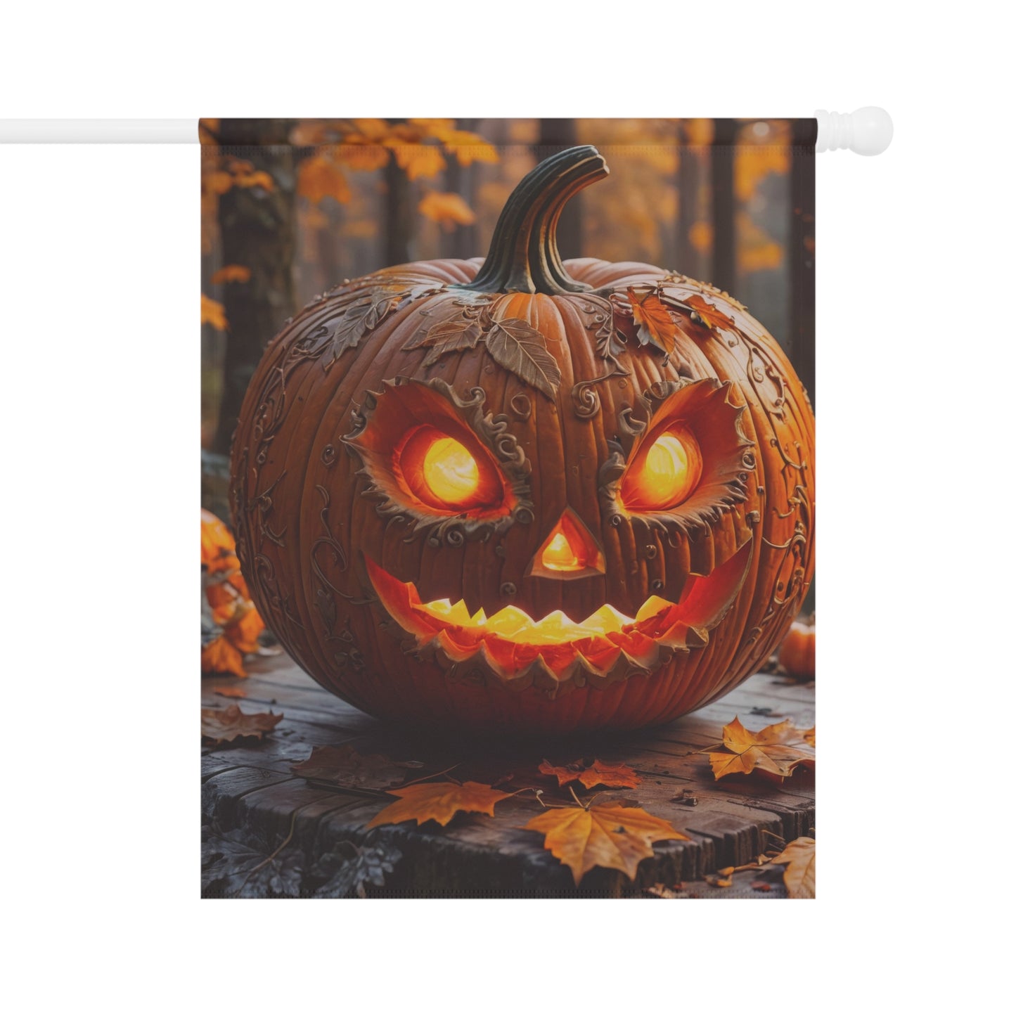 Evil Jack-O'-Lantern Halloween Garden Flag