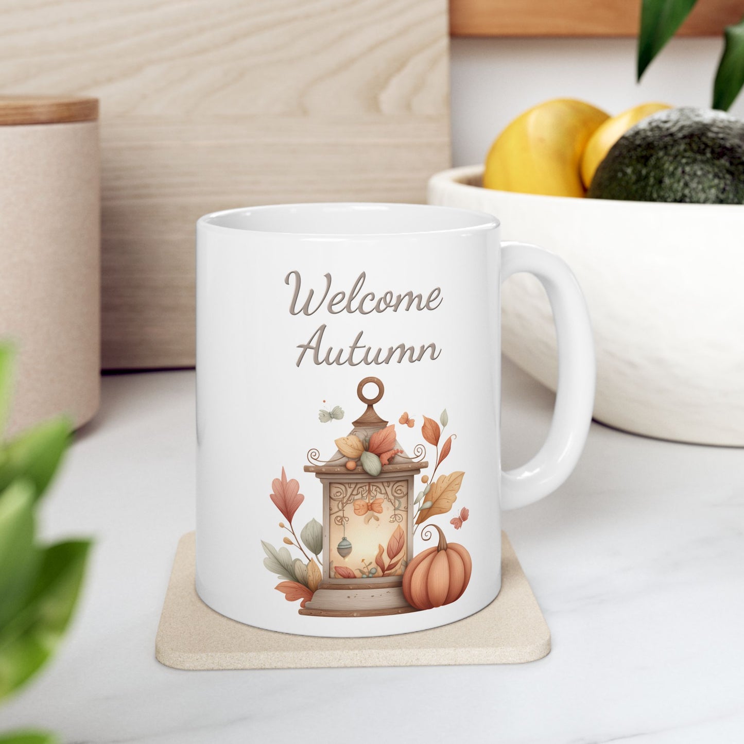 Autumn Vintage Lantern Ceramic Mug