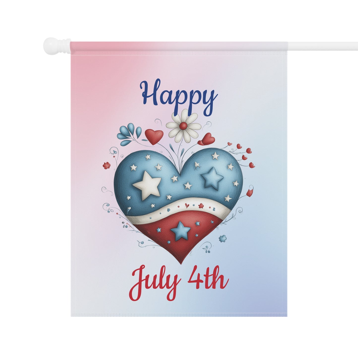 Beautiful July 4th Holiday Garden Flag