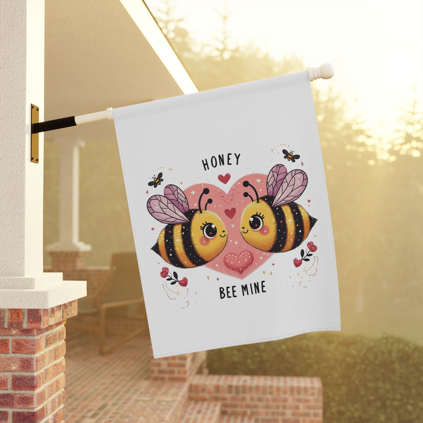 "Honey Bee Mine" Valentine's Day Garden Flag