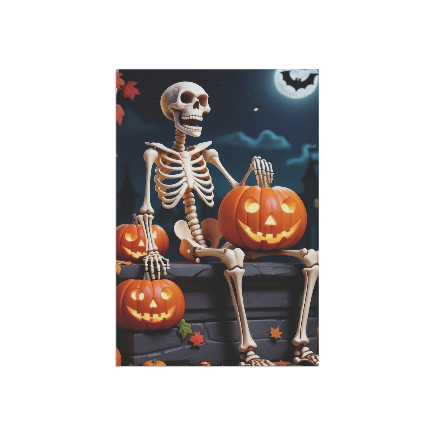 Funny Skeleton Halloween Garden Flag –
