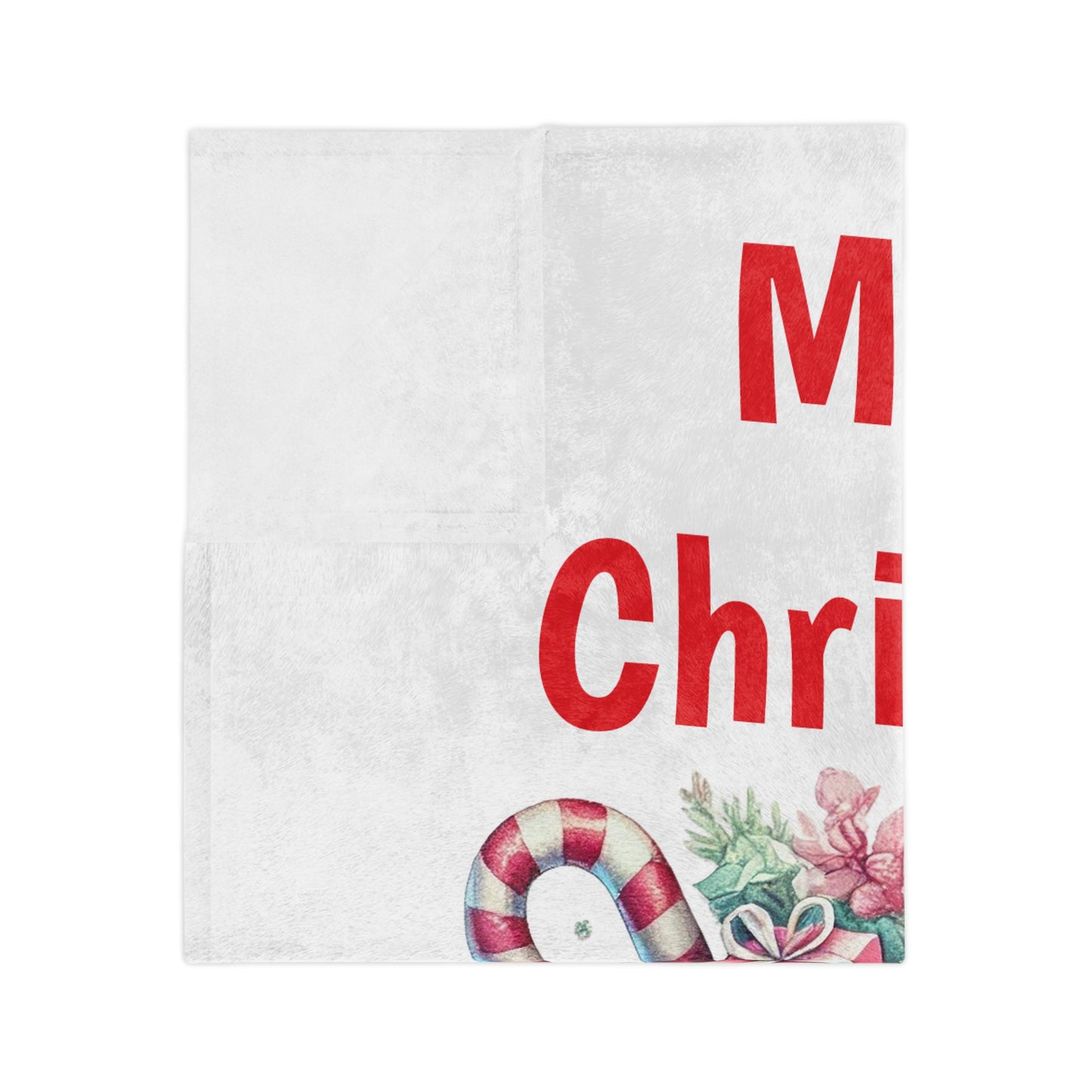 Christmas Stocking with Teddy Bear Velveteen Plush Blanket