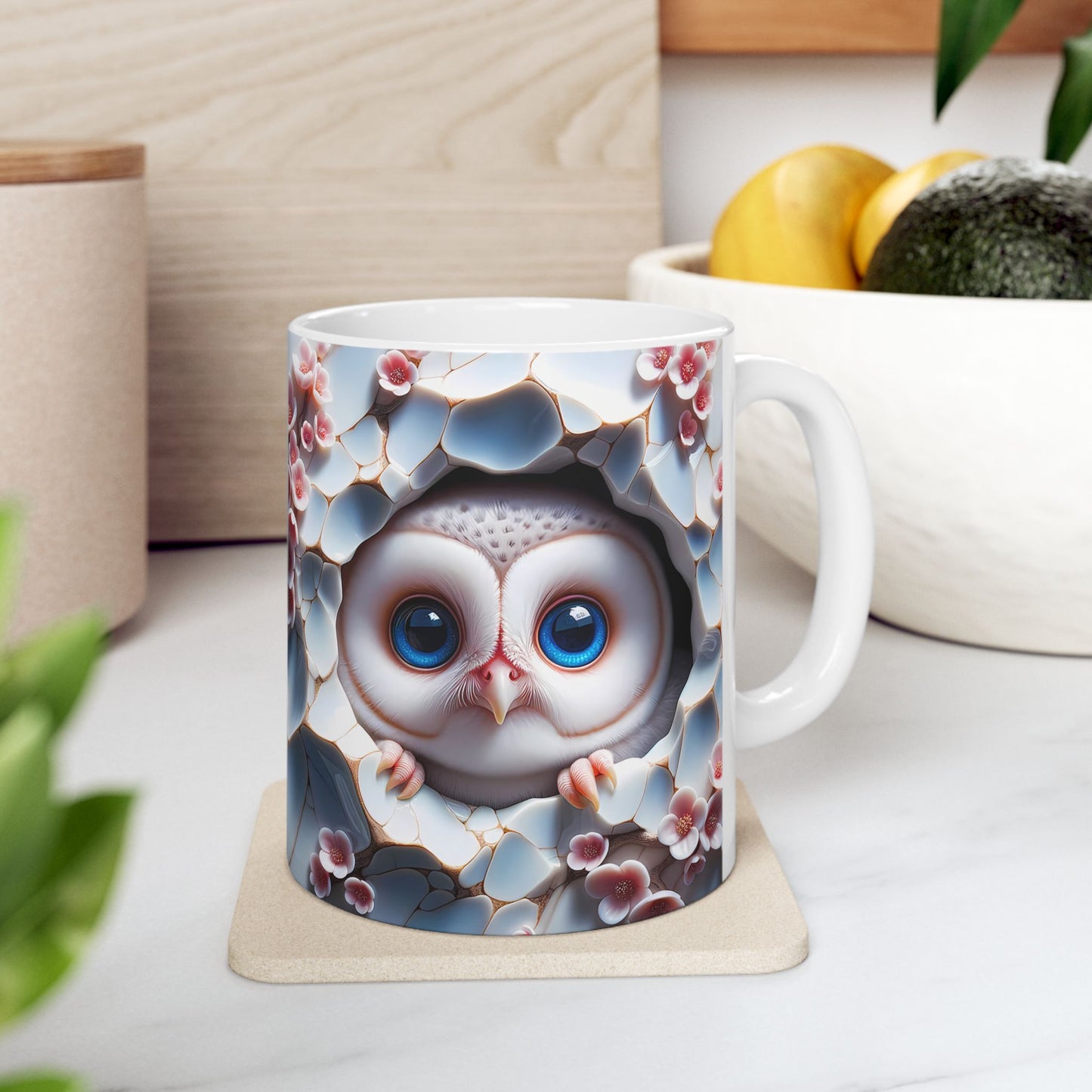 Adorable 3-D Baby Owl Hatching Coffee Mug