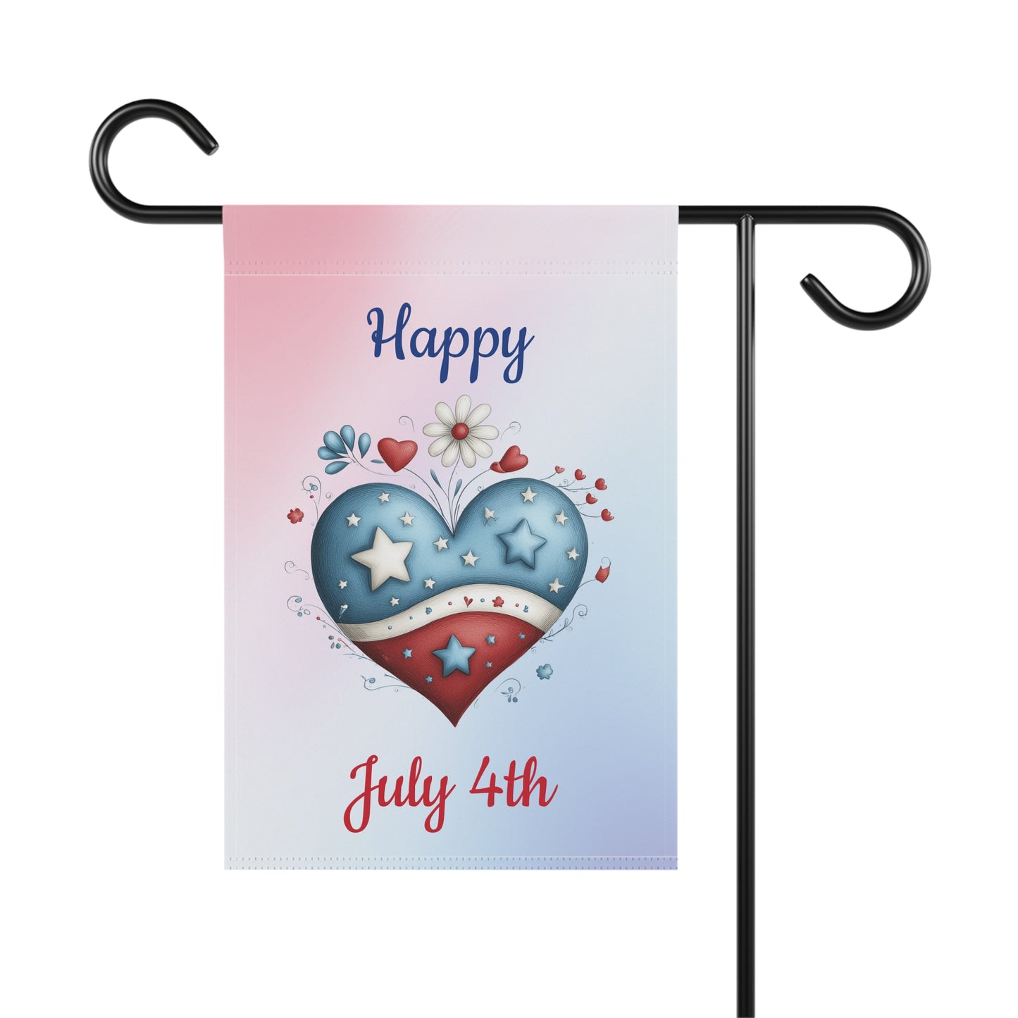 Beautiful July 4th Holiday Garden Flag