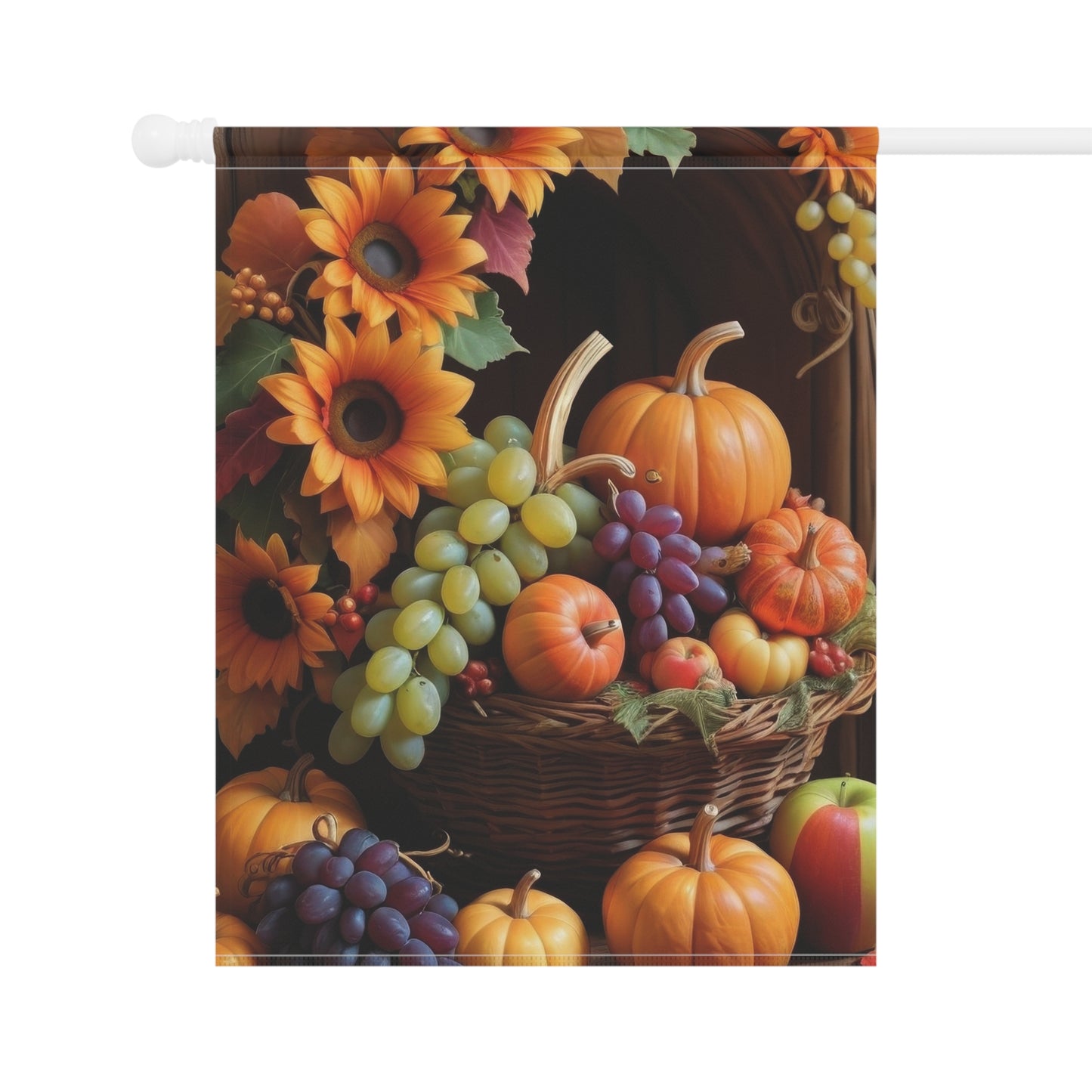 Harvest Basket Thanksgiving Garden Flag
