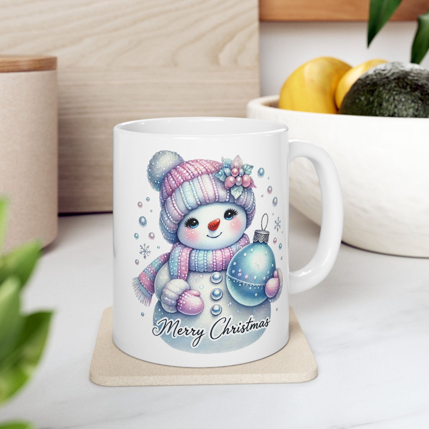 Charming Snowman Merry Christmas Coffee Mug