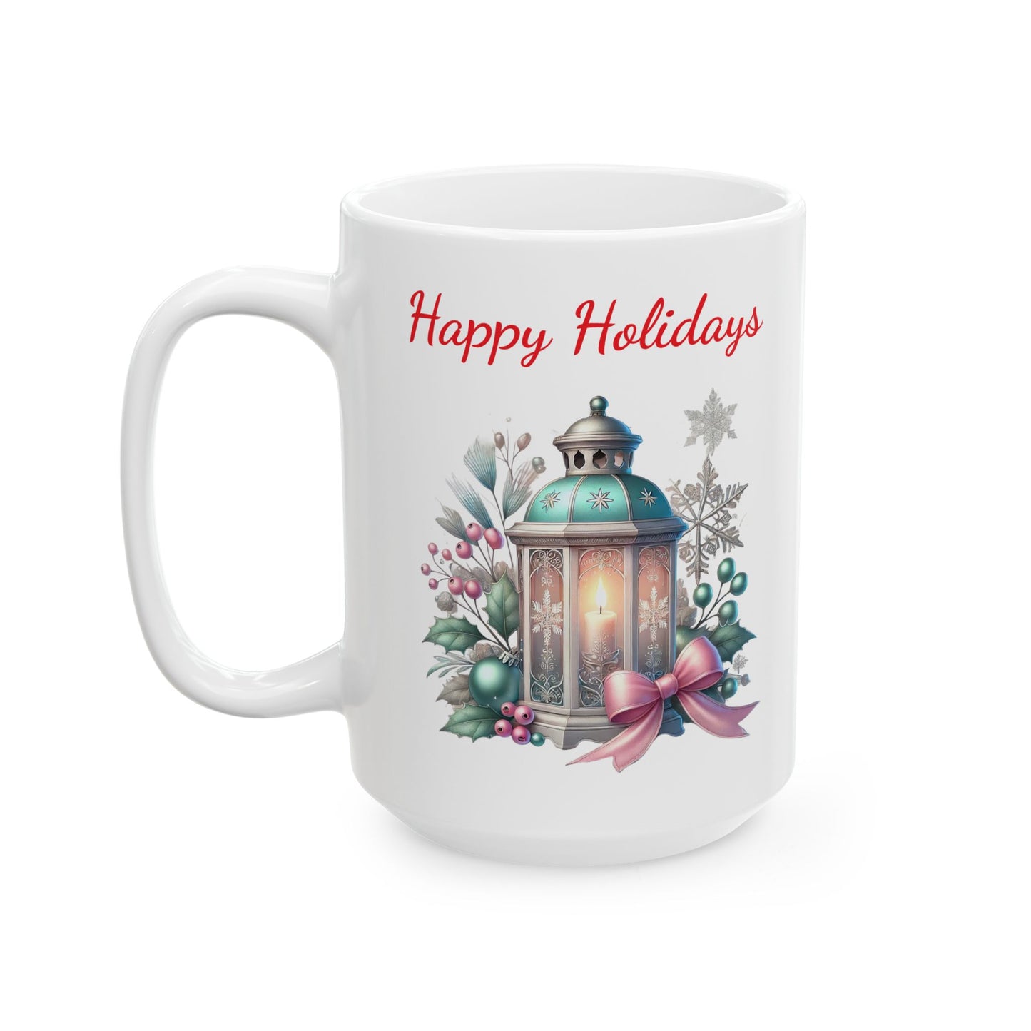 "Happy Holidays" Lantern Coffee Mug